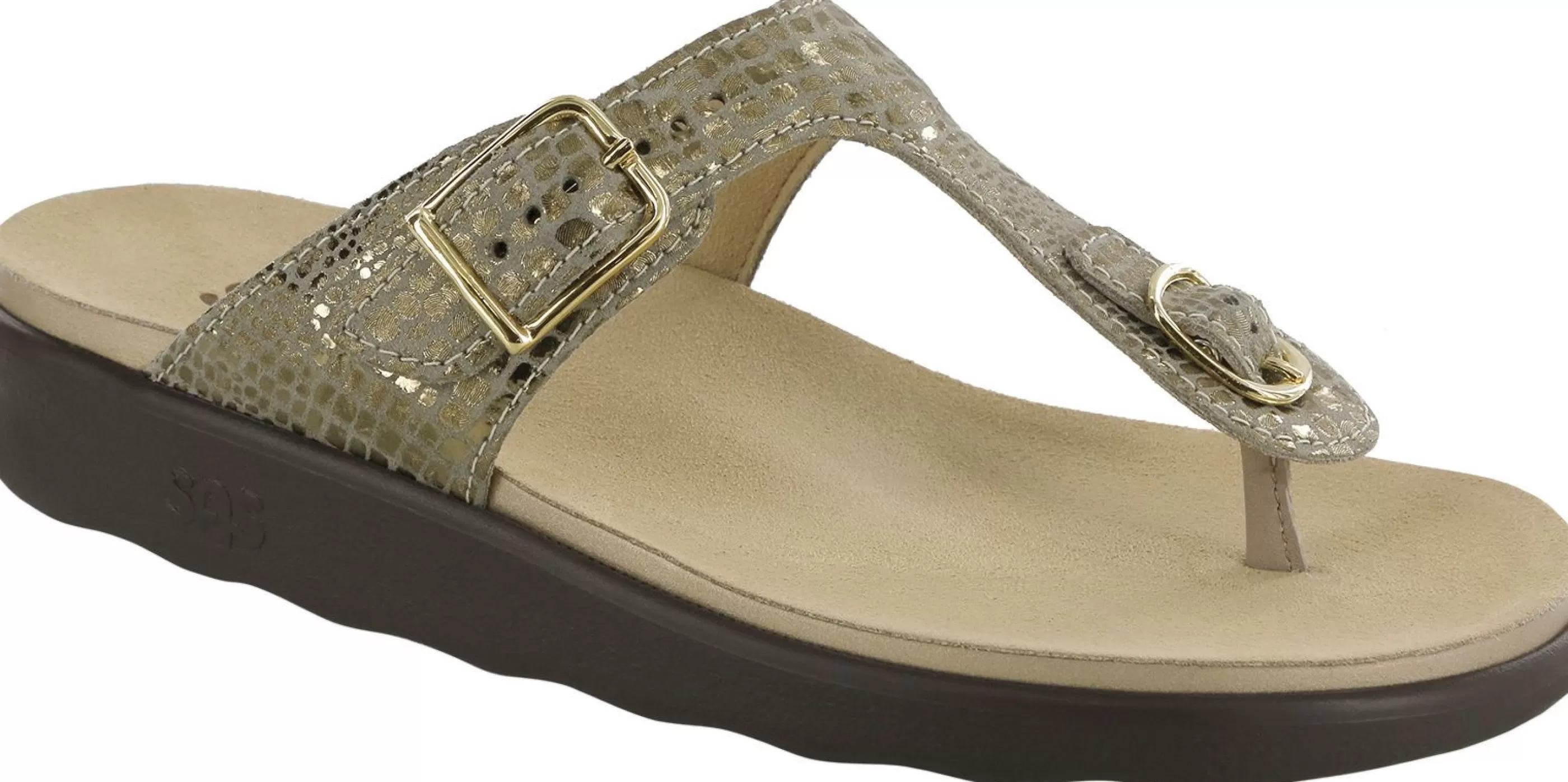 Shop Sanibel Olive Gold Thong Sandal Women Toe Thong