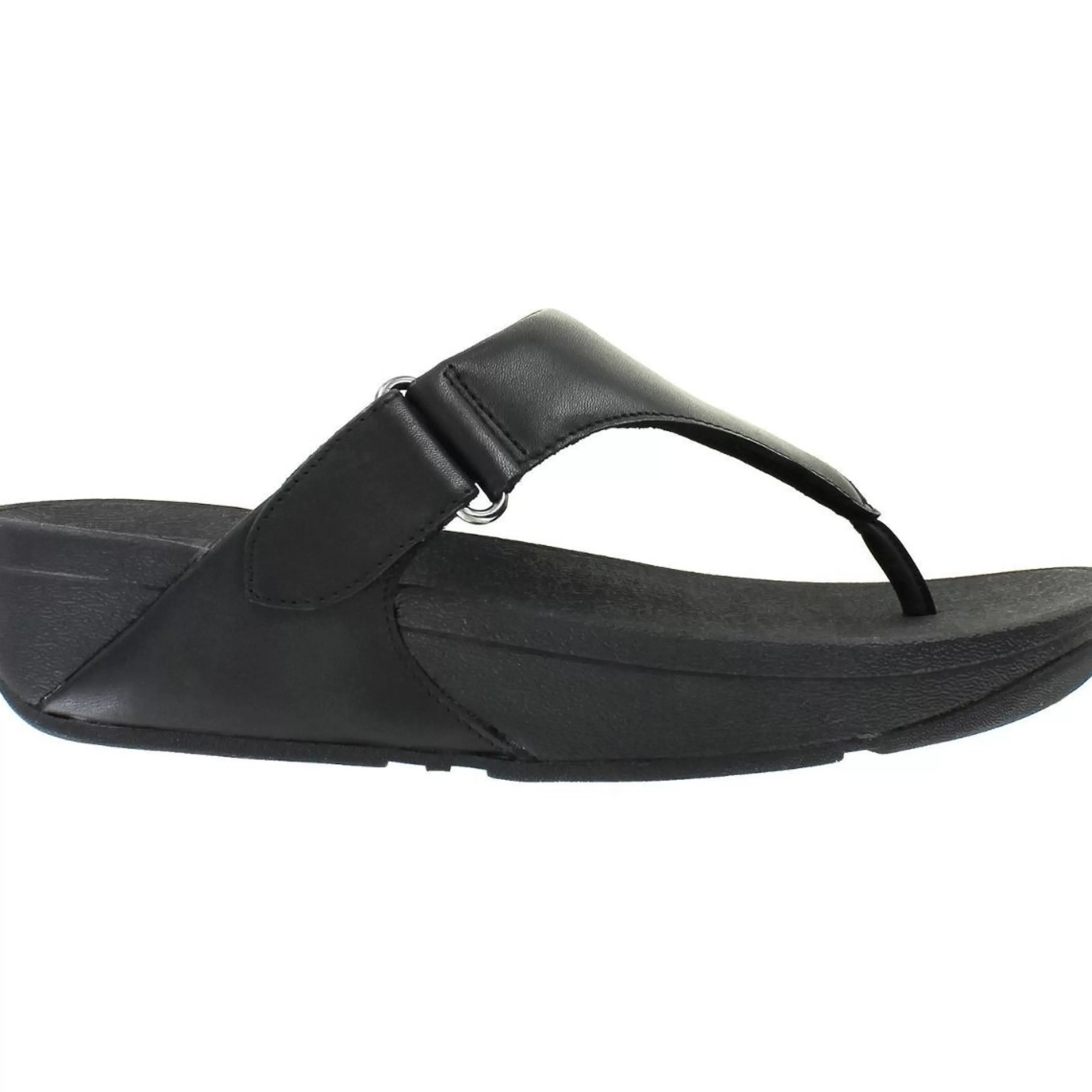 Outlet Sarna Black Leather Thong Sandal Women Toe Thong