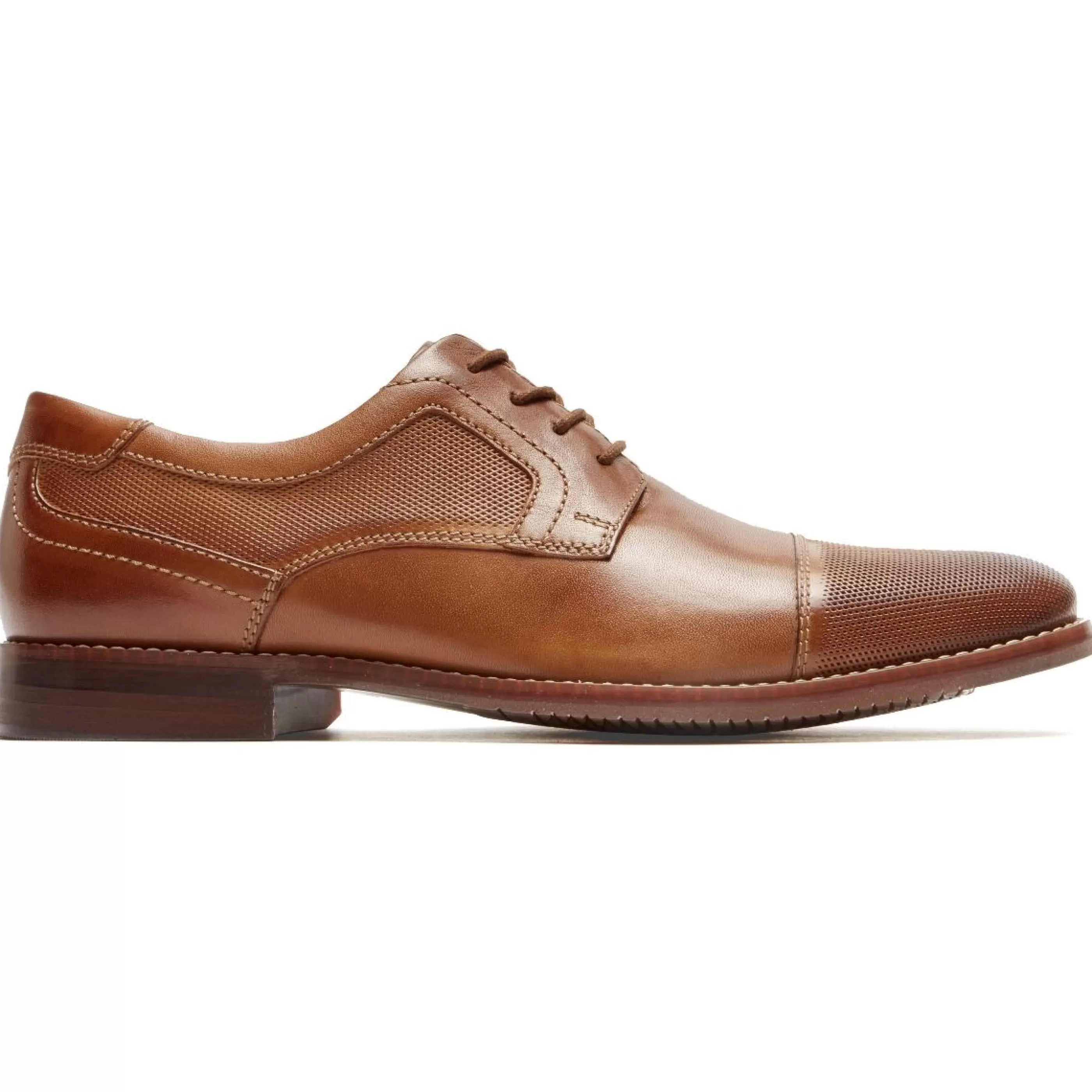 Hot Saxxen Cognac Brown Leather Wingtip Oxford Dress Shoe Men Dress