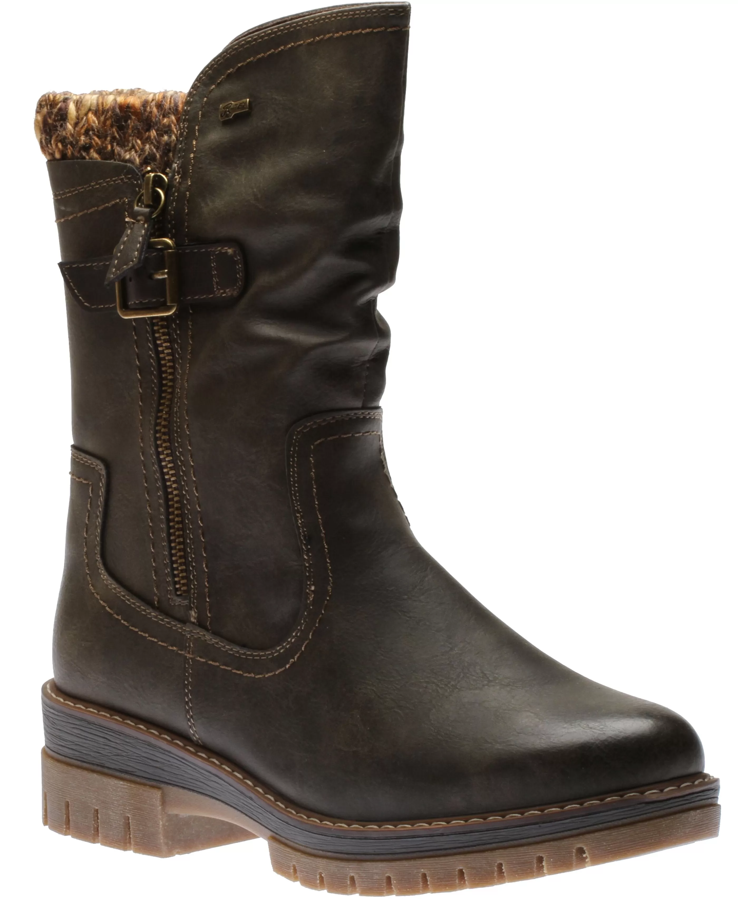 Online Side Zip Khaki Women Boot