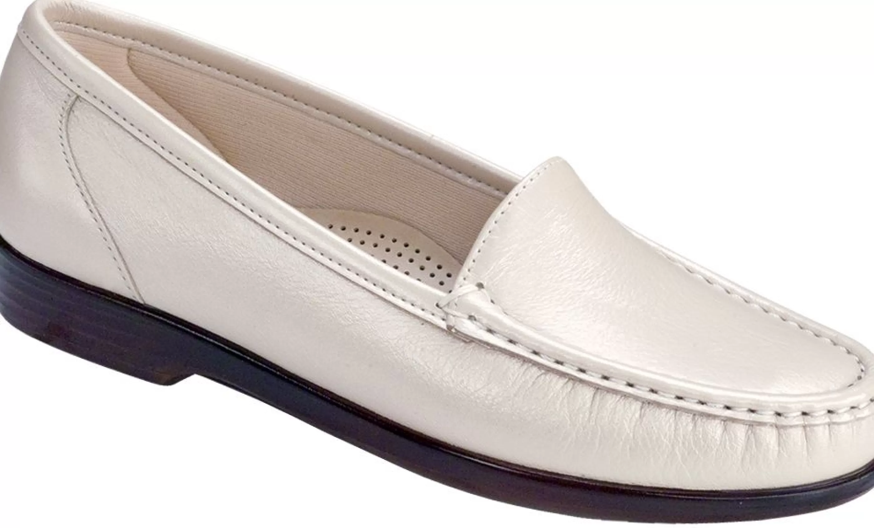 Shop Simplify Pearl Bone Slip On Loafer Women Casual