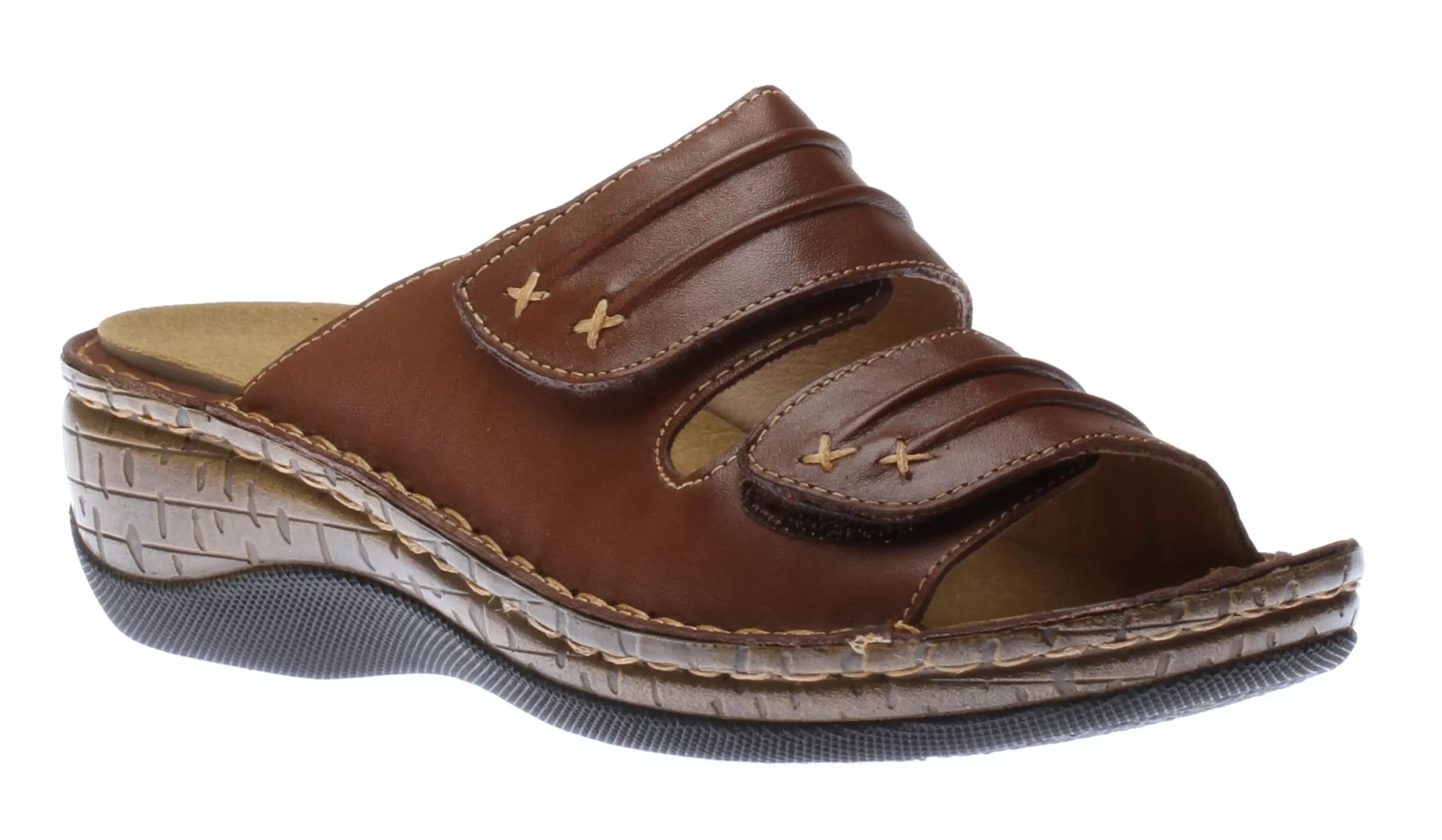 Best Sale Slide 2 Velcro Coffe Women Slide