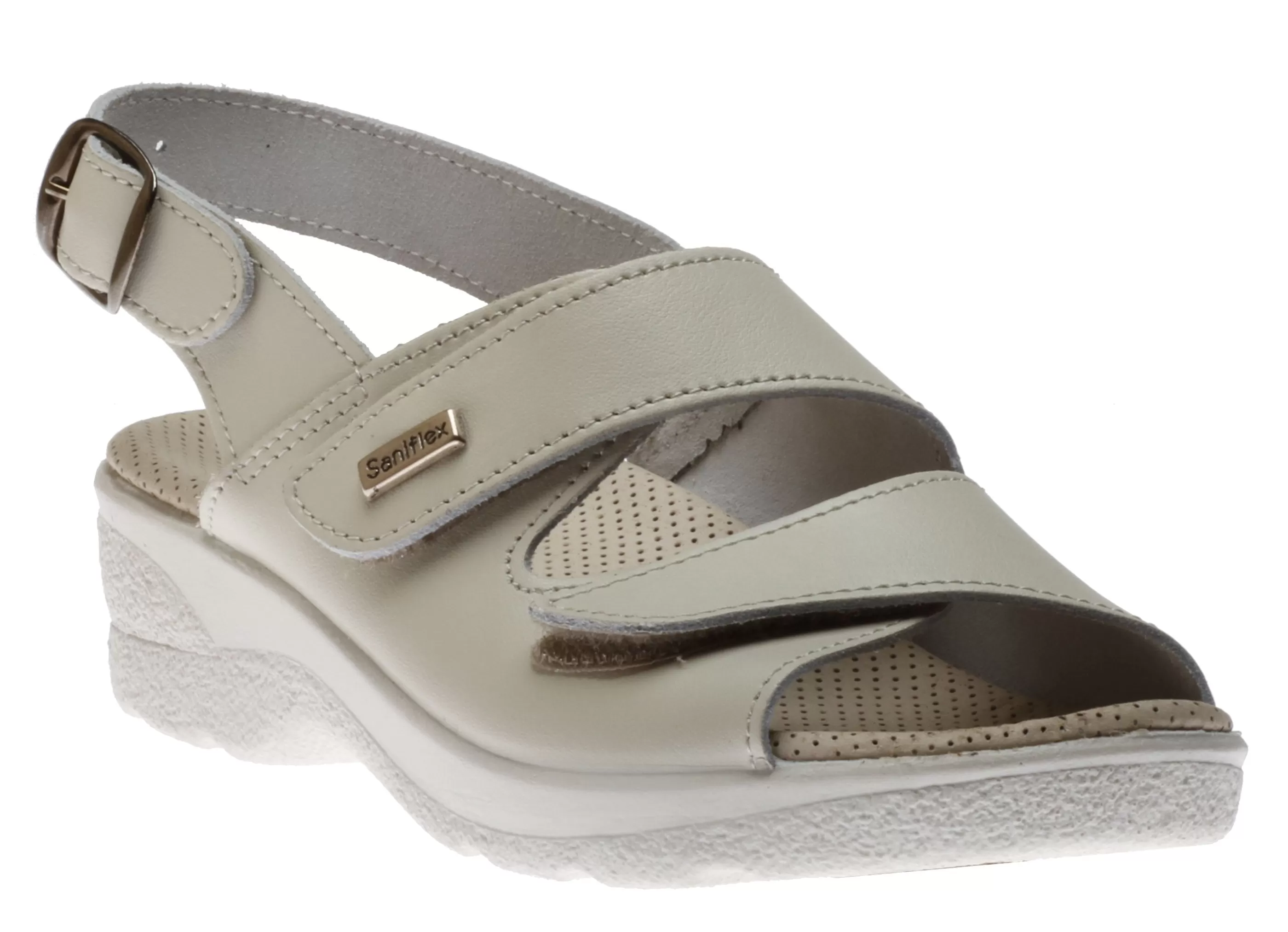 Sale Slide Velcro Avorio Women Sandal