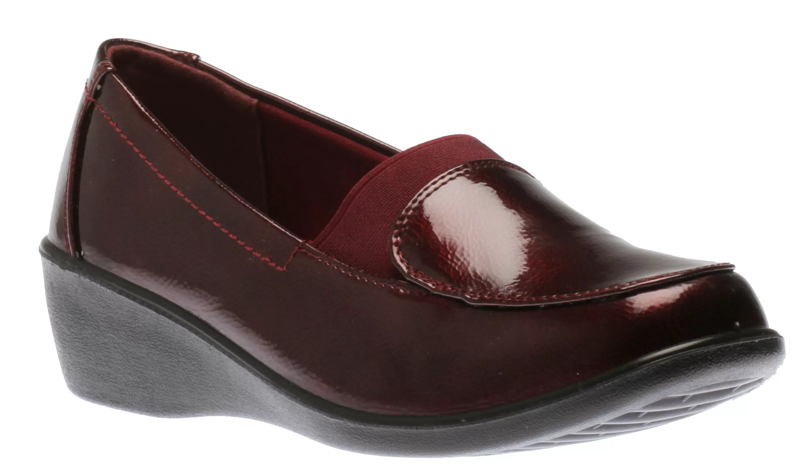 Online Slip On Bordo Patent Women Dress Casual