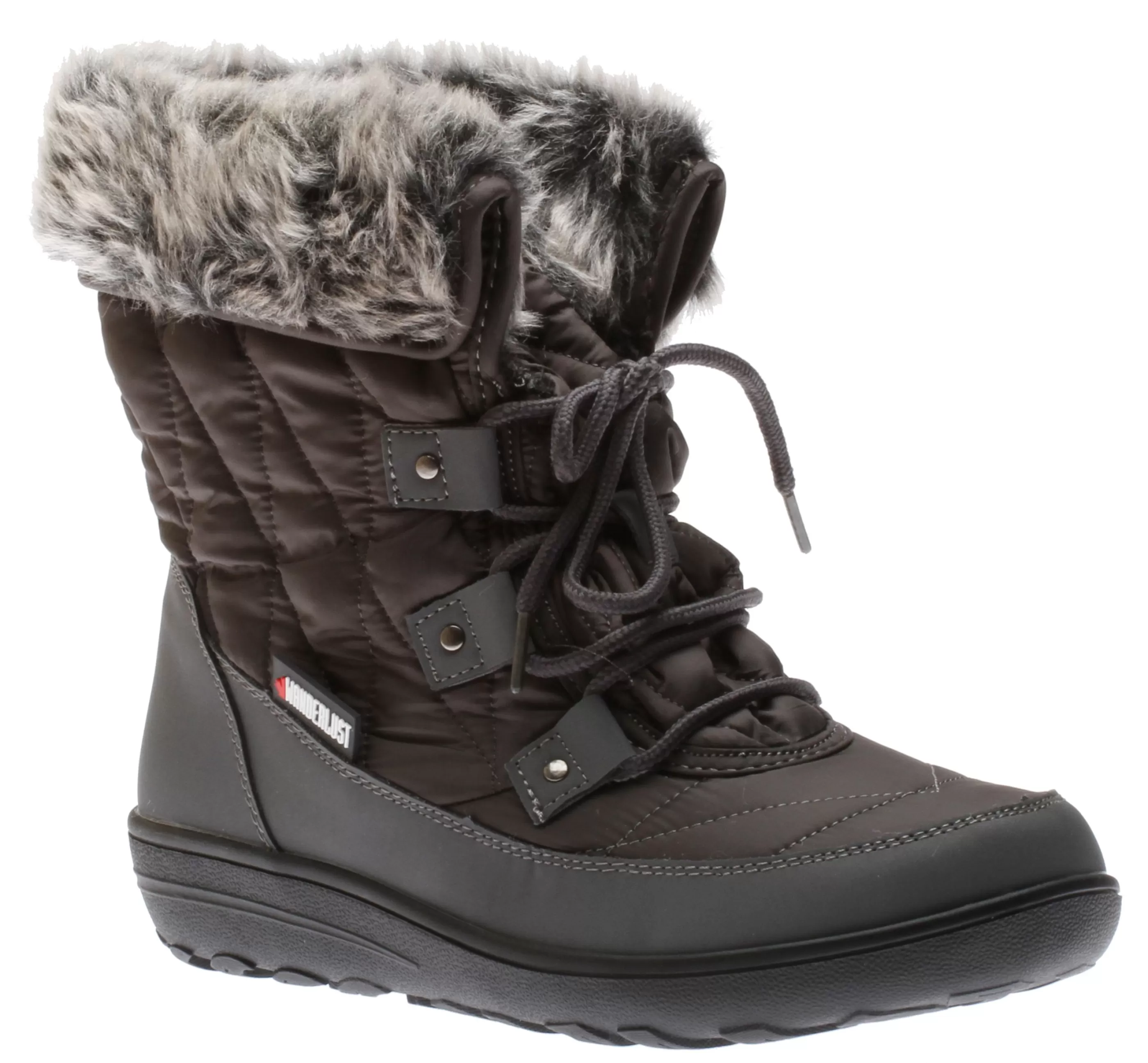 Best Sale Snowflake Grey Lace-Up Winter Boot Women Boot