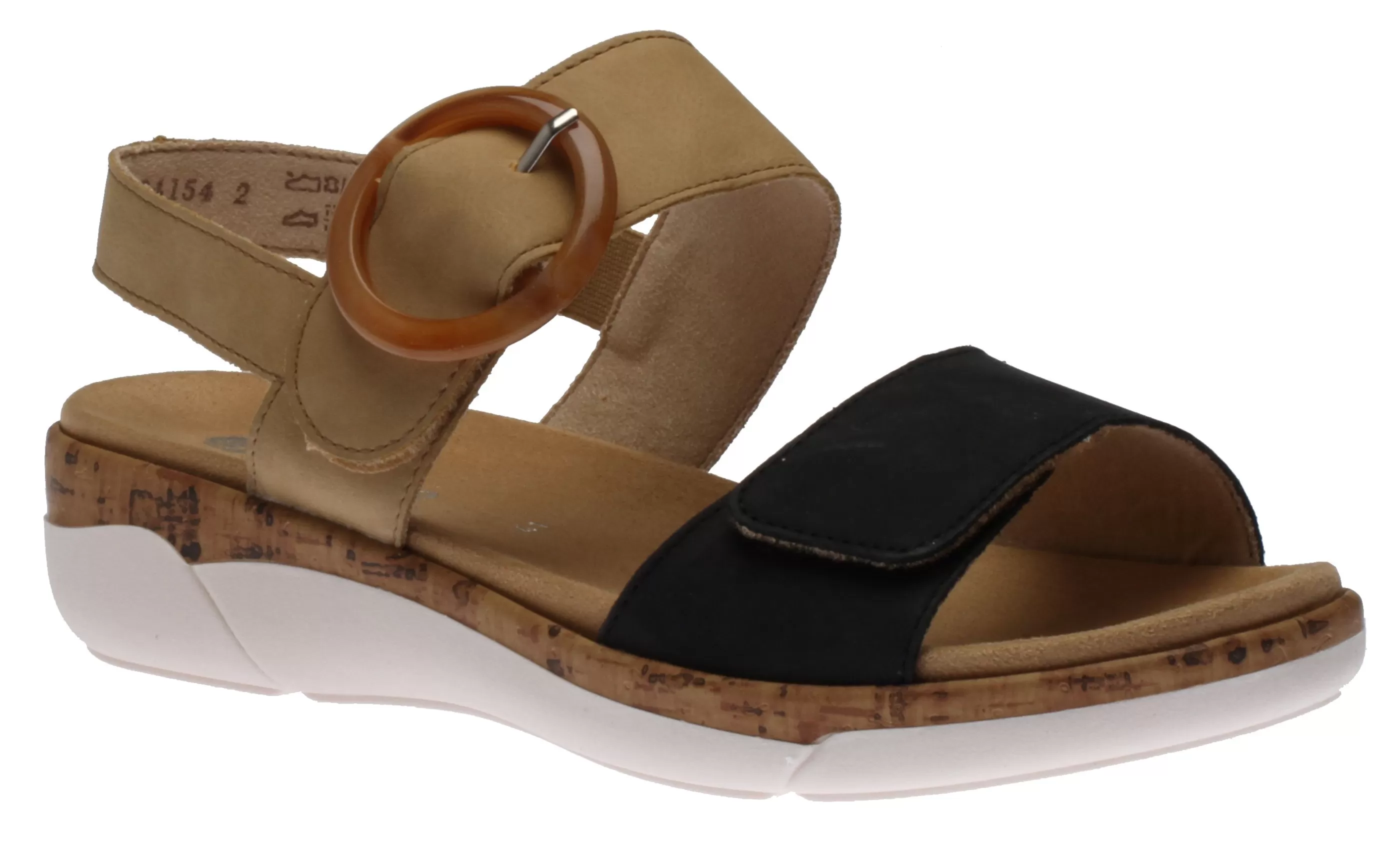 Best Soft 2 Velcro Biege Women Sandal