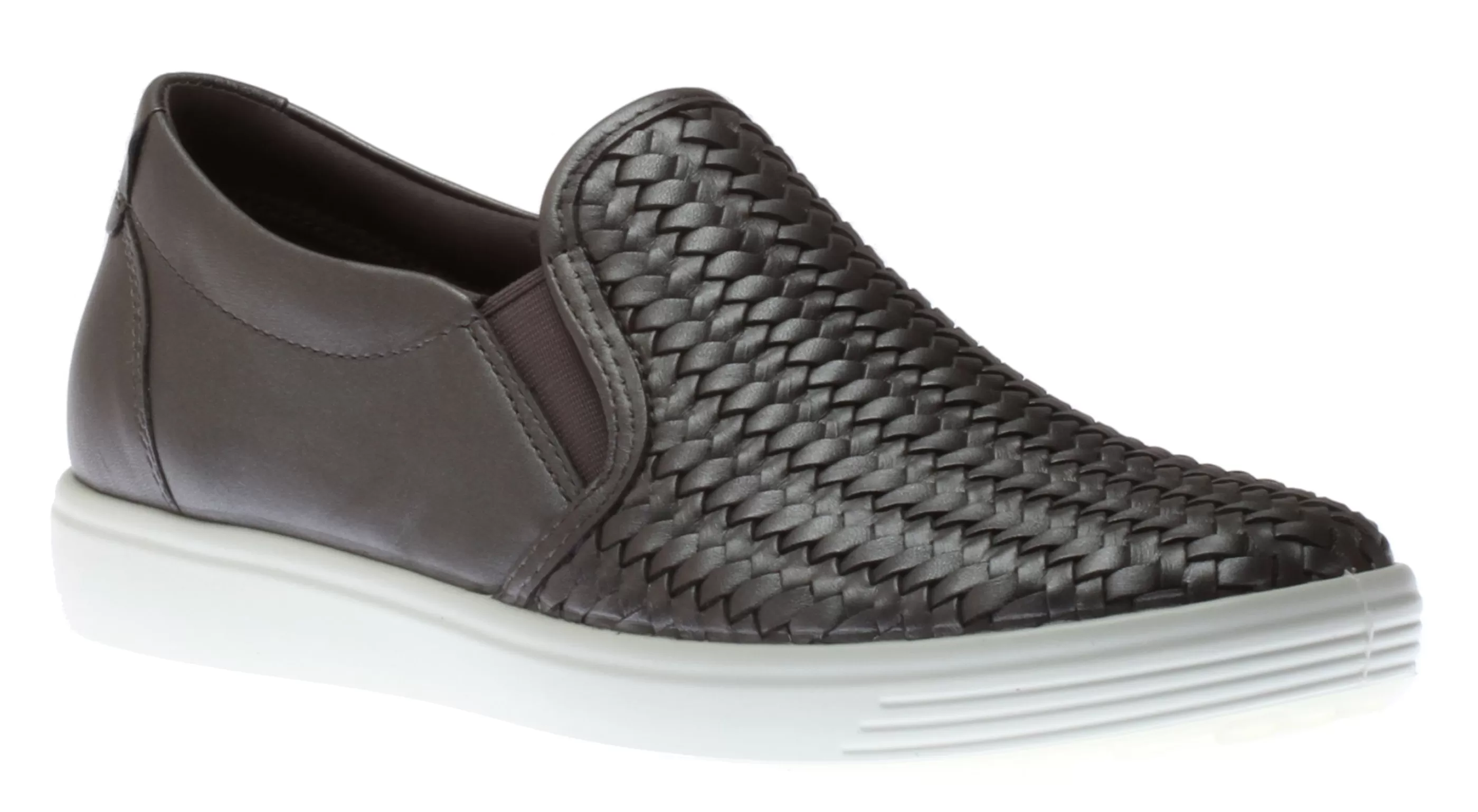 New Soft 7 Woven Gravity Metallic Leather Slip-On Sneaker Women Casual