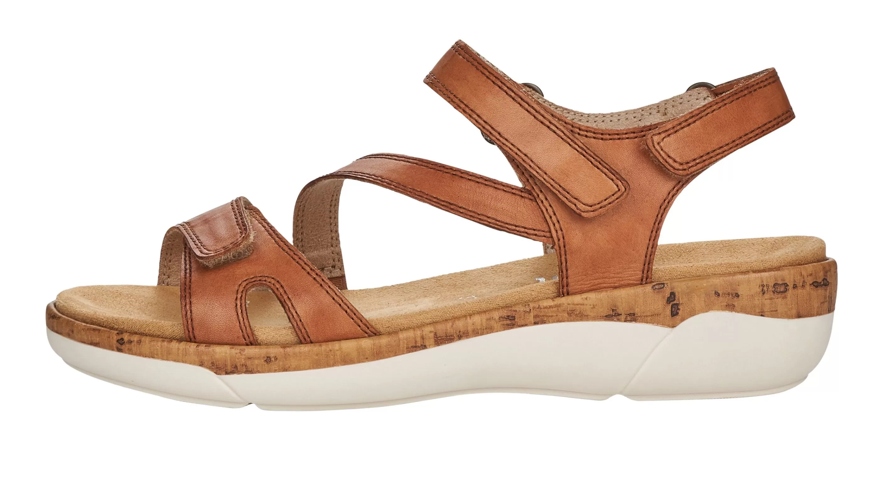 Best Sale Soft Loose Tan Leather Sandal Women Sandal