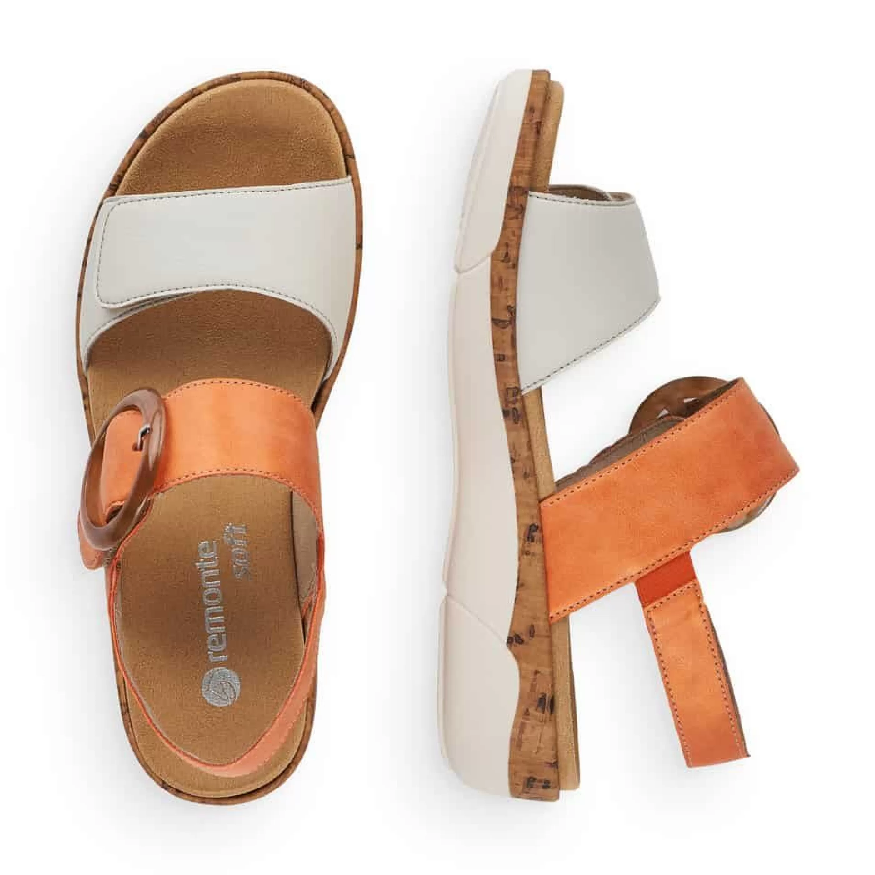 Outlet Soft White Orange Sandal Women Sandal