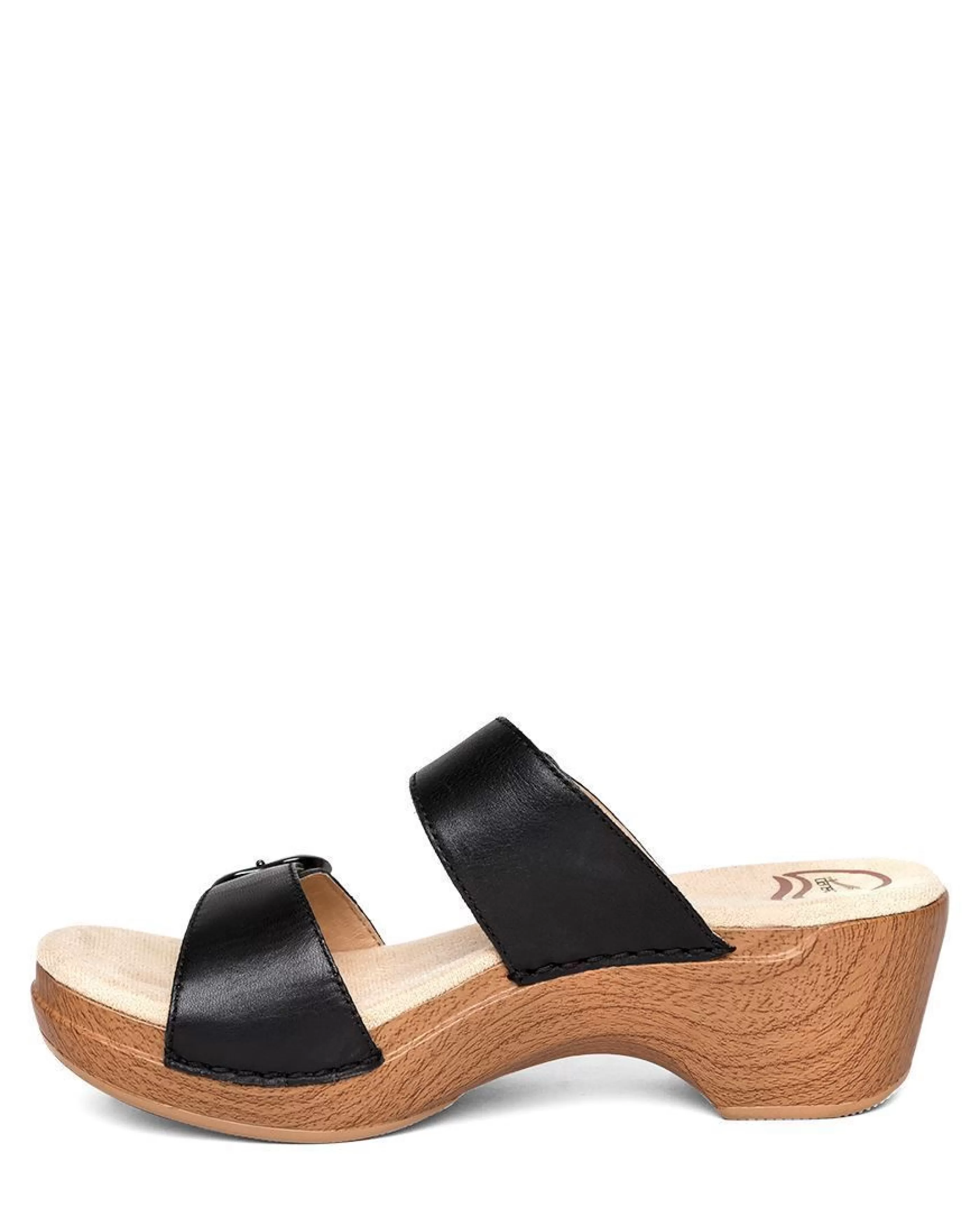 Clearance Sophie Black Leather Slide Sandal Women Slide