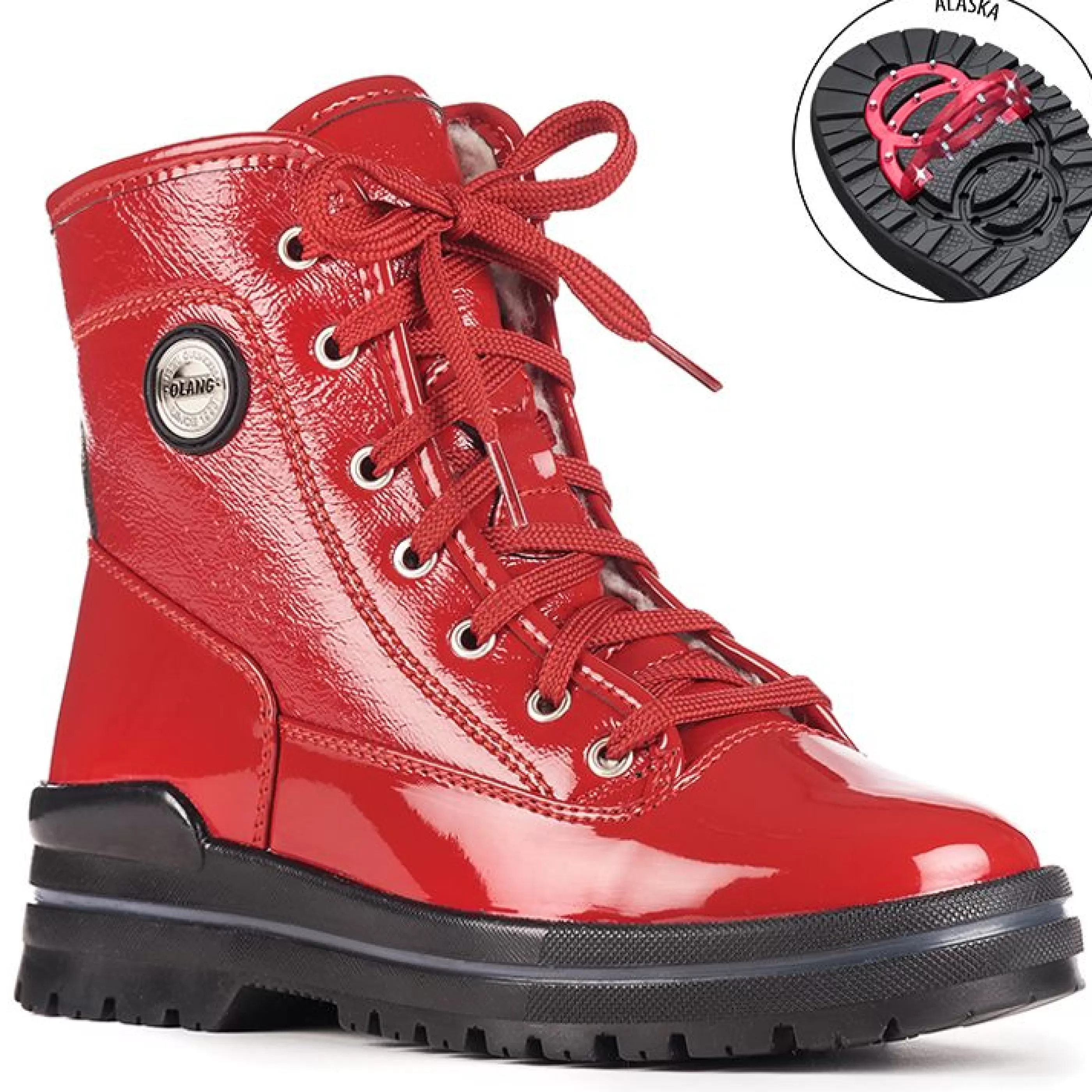 Hot Sound Red Patent Winter Boot Women Boot