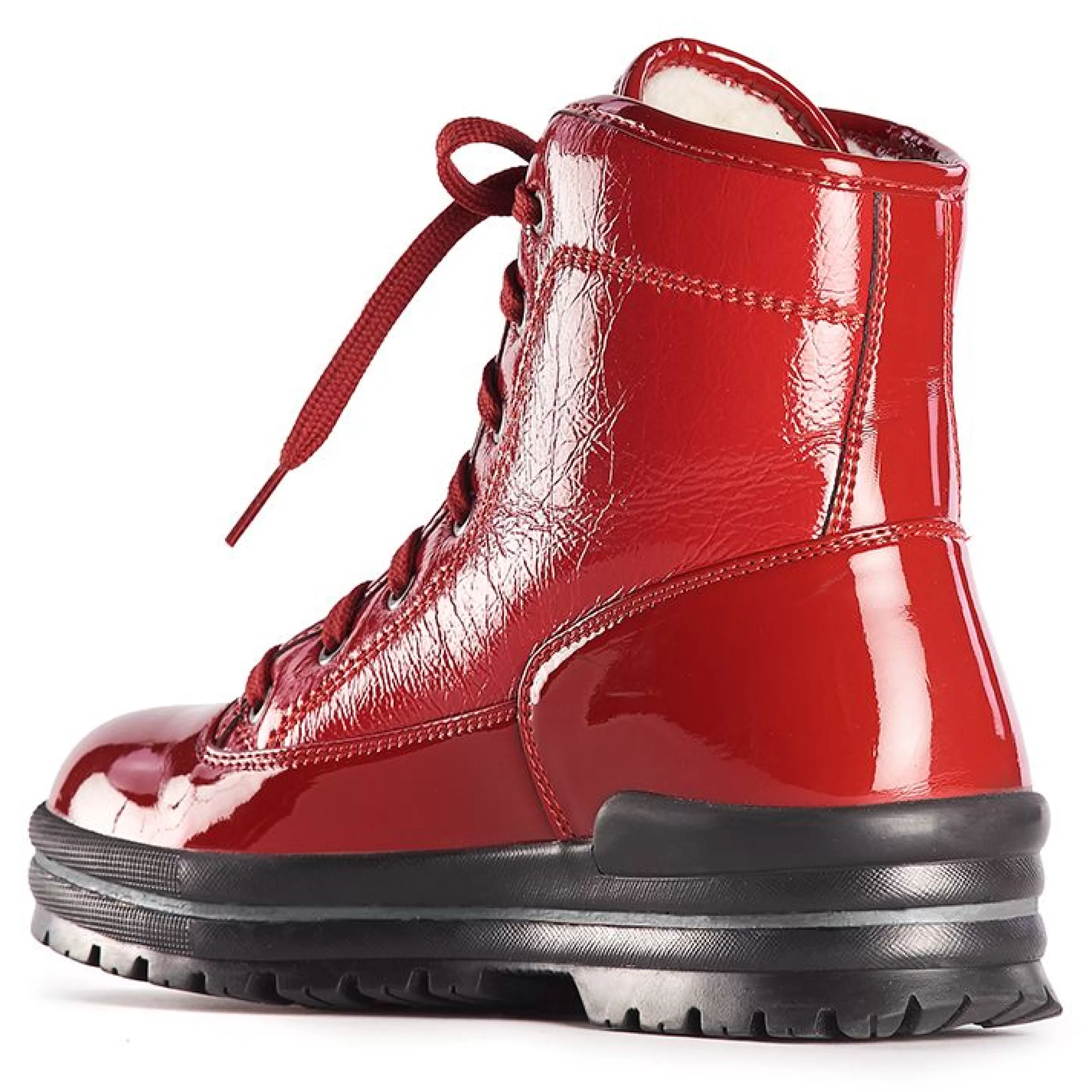 Hot Sound Red Patent Winter Boot Women Boot