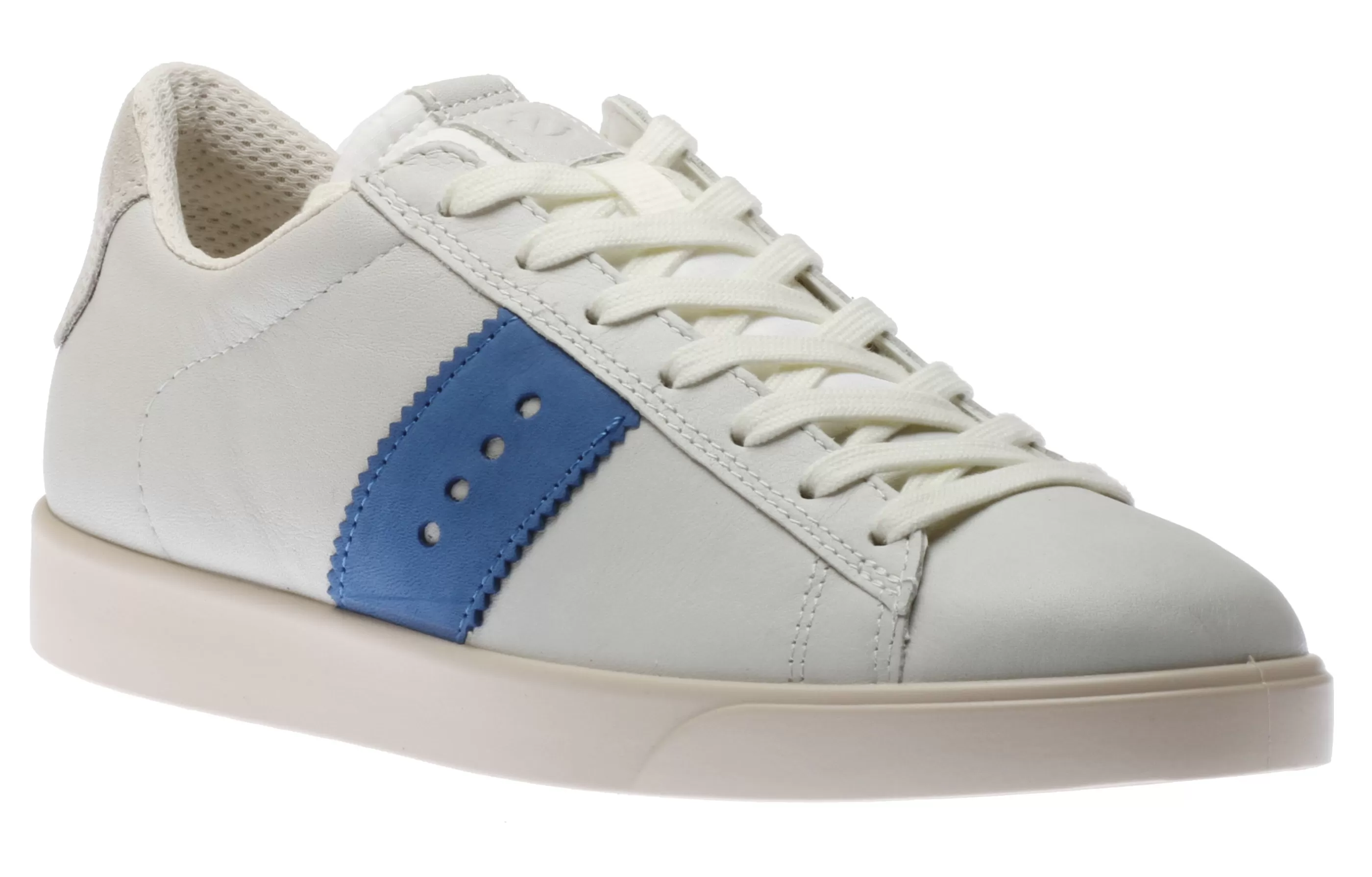 Discount Street Lite White Regatta Blue Stripe Lace-Up Sneaker Women Casual