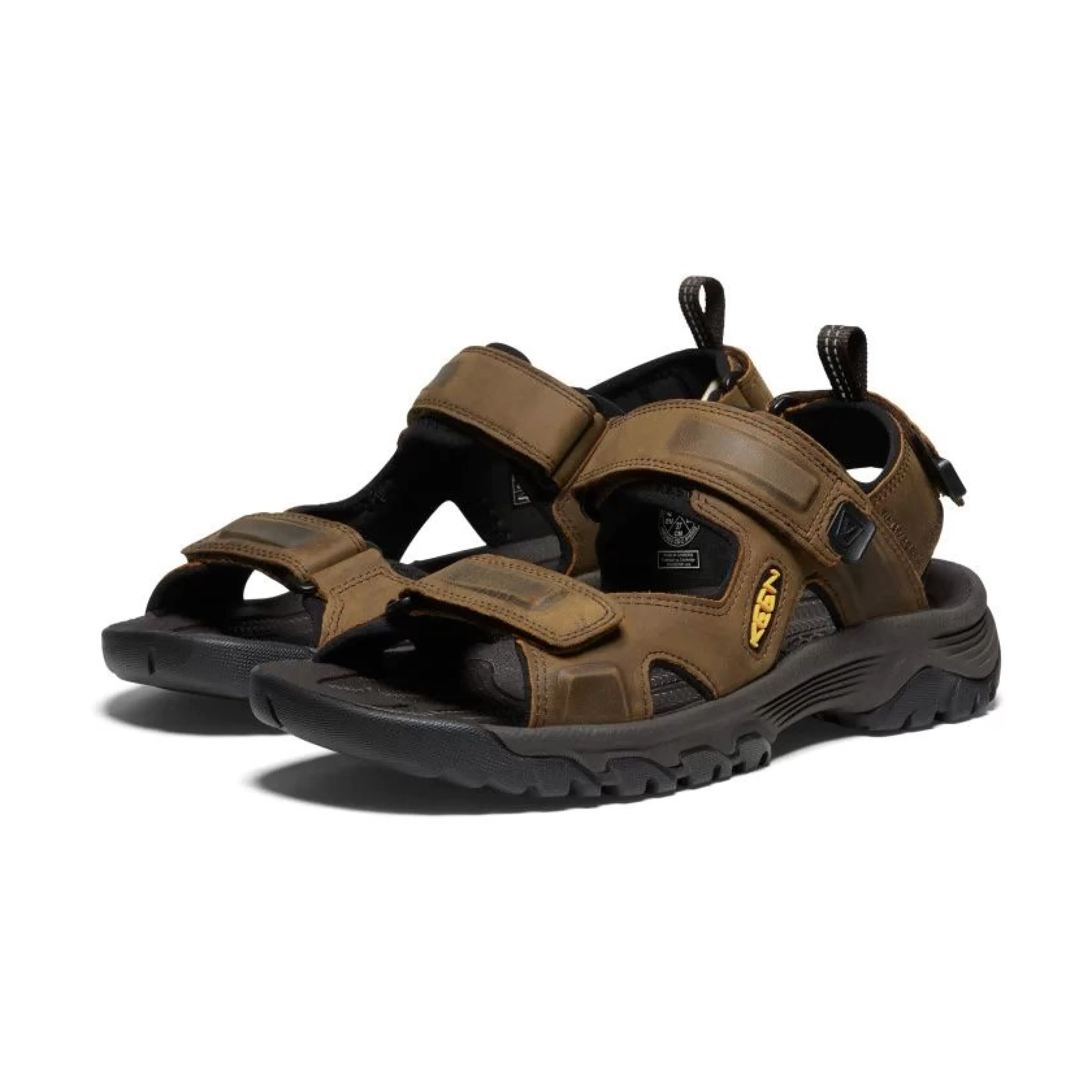 Clearance Targhee Iii Bison Brown Leather Open Toe Hiking Sandal Men Walking