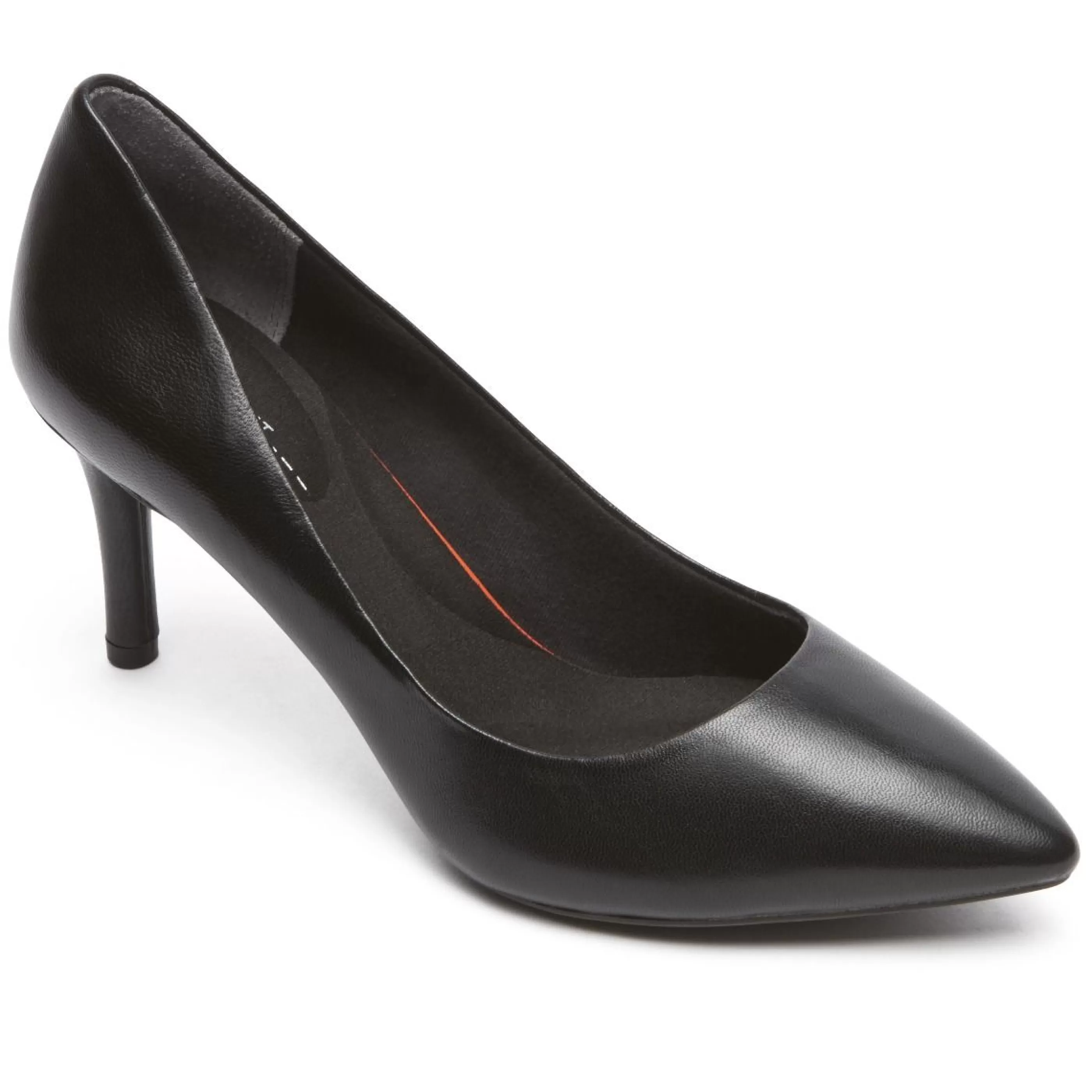 Discount Total Motion Black Leather Pointed Toe Heel Dress Pump Women Dress