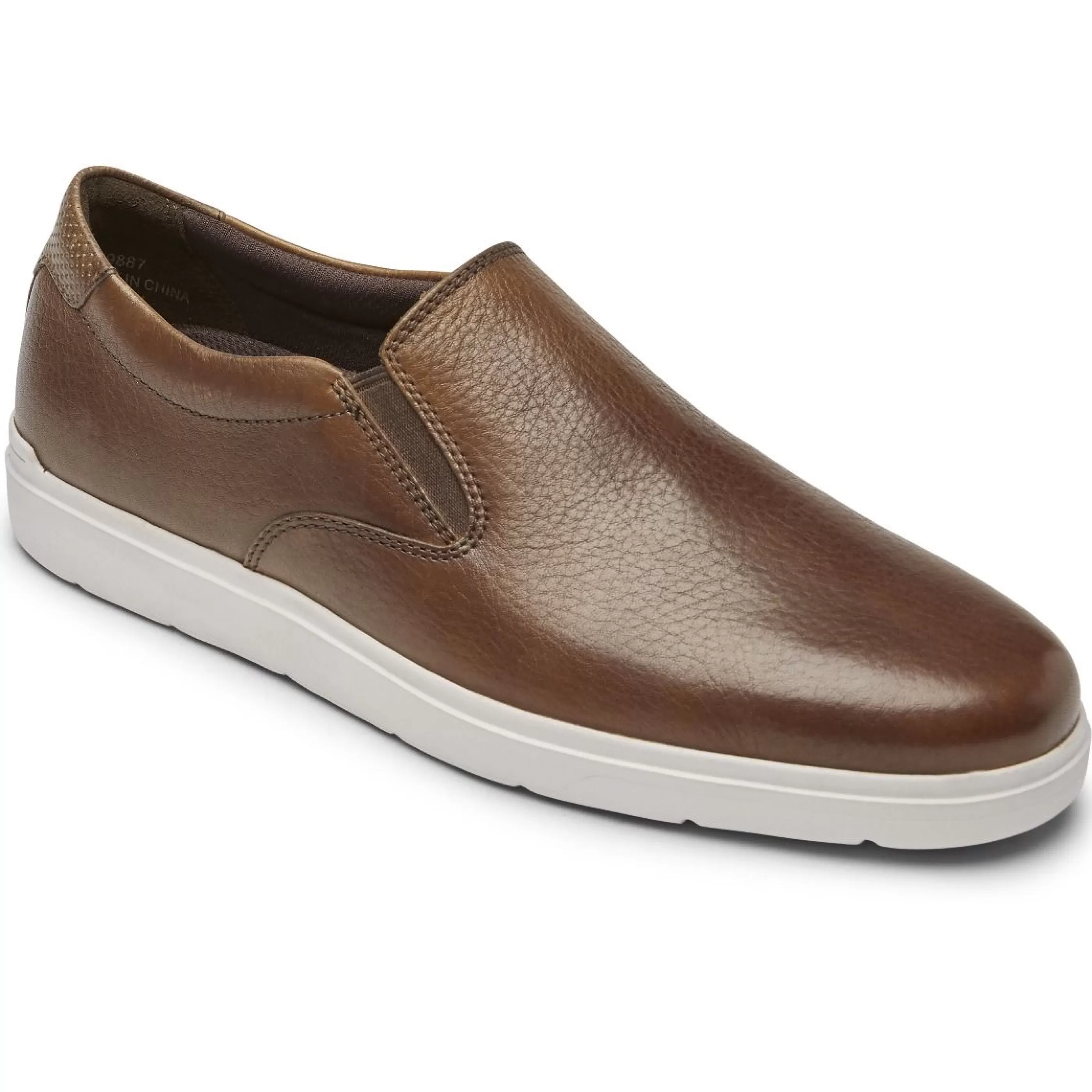 Flash Sale Total Motion Lite Cognac Brown Leather Slip-On Sneaker Men Walking