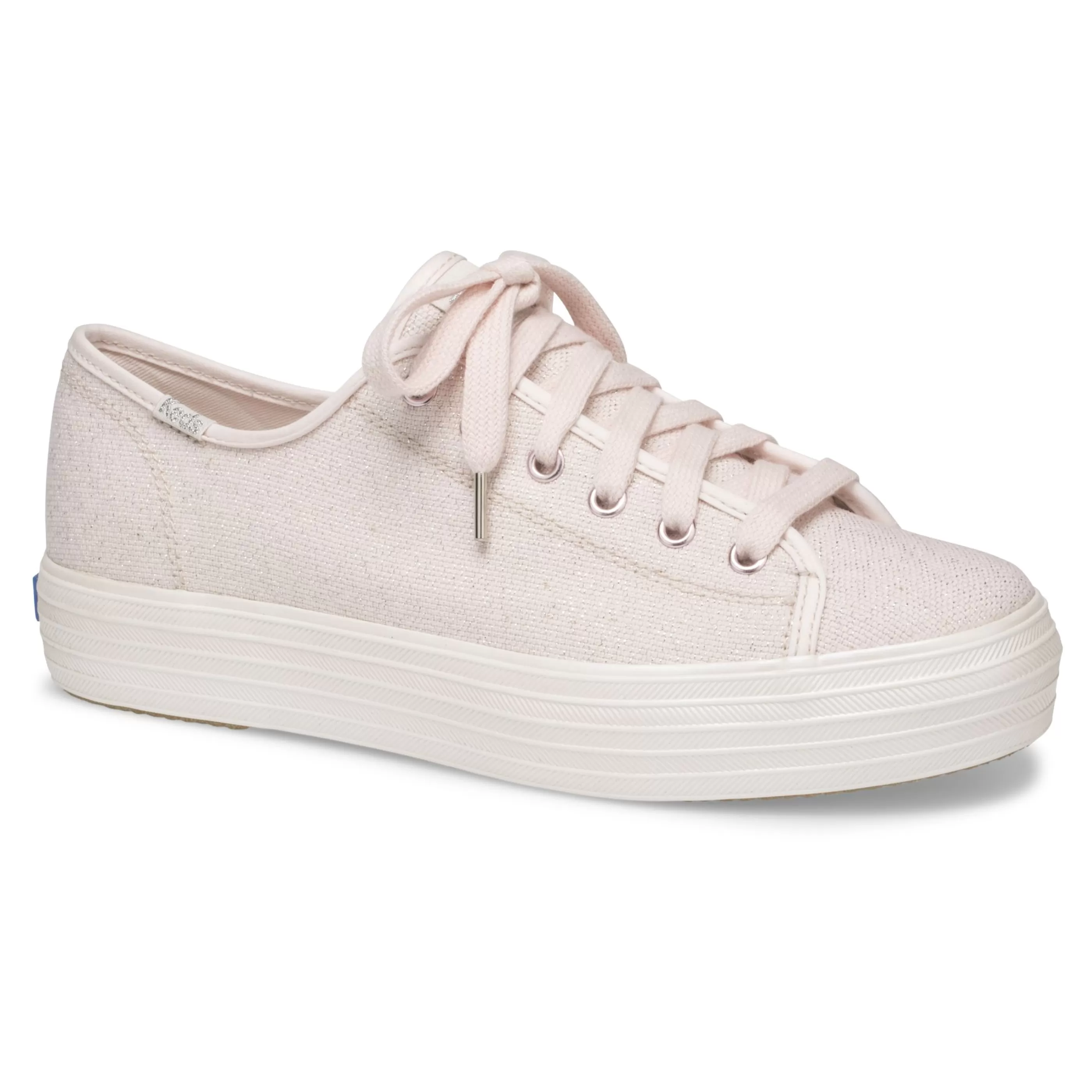 Clearance Triple Kick Pink Lace-Up Platform Tennis Sneaker Women Walking