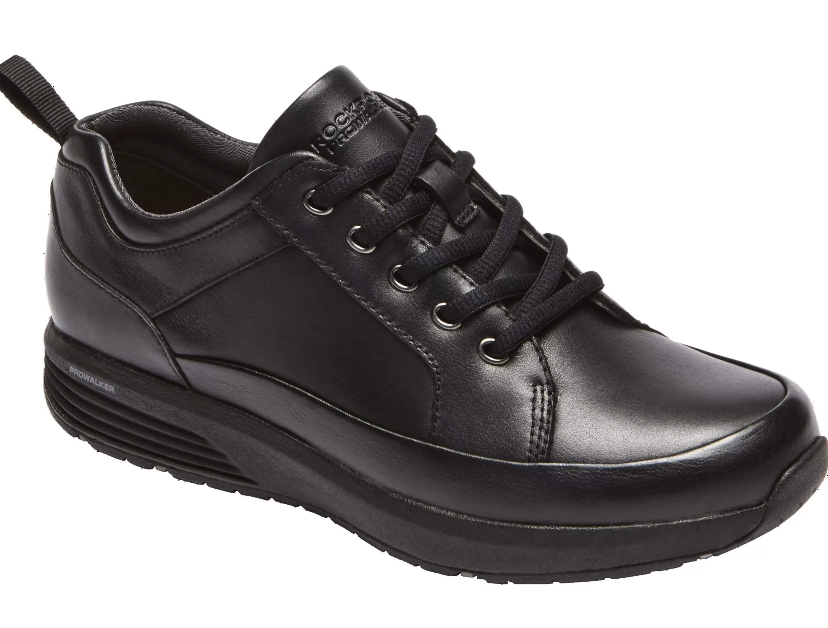 Outlet Trustride Waterproof Black Leather Lace-Up Sneaker Women Casual