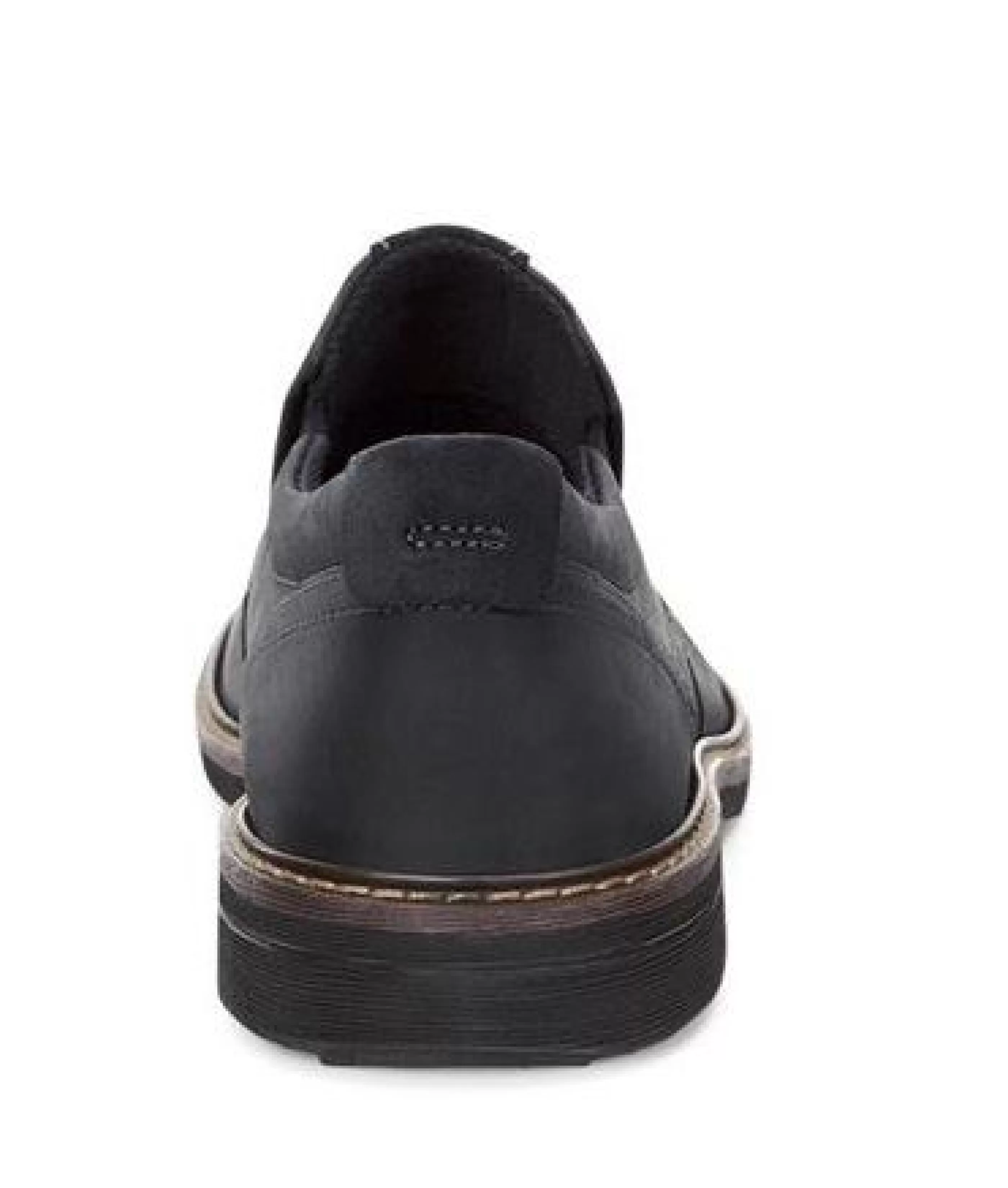 Cheap Turn Black Leather Gore-Tex Waterproof Slip-On Shoe Men Casual