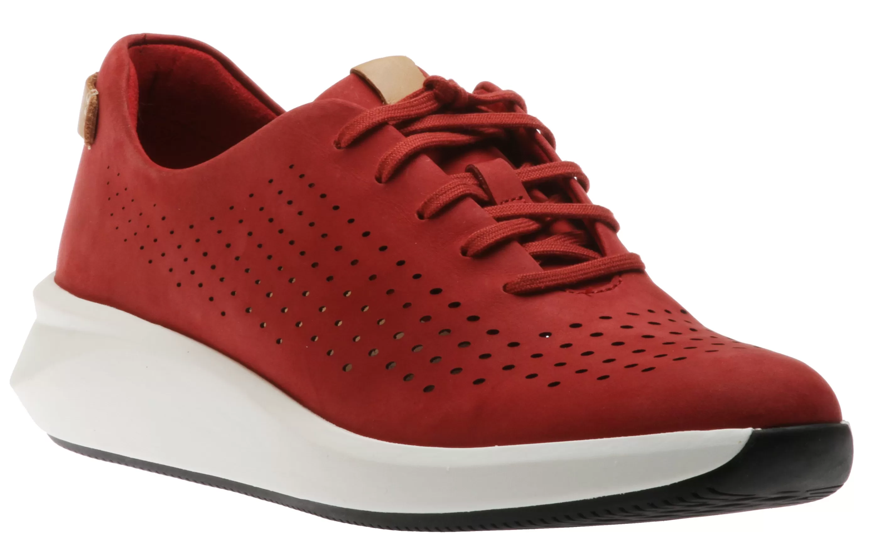 Best Un Rio Tie Red Nubuck Leather Sneaker Women Walking