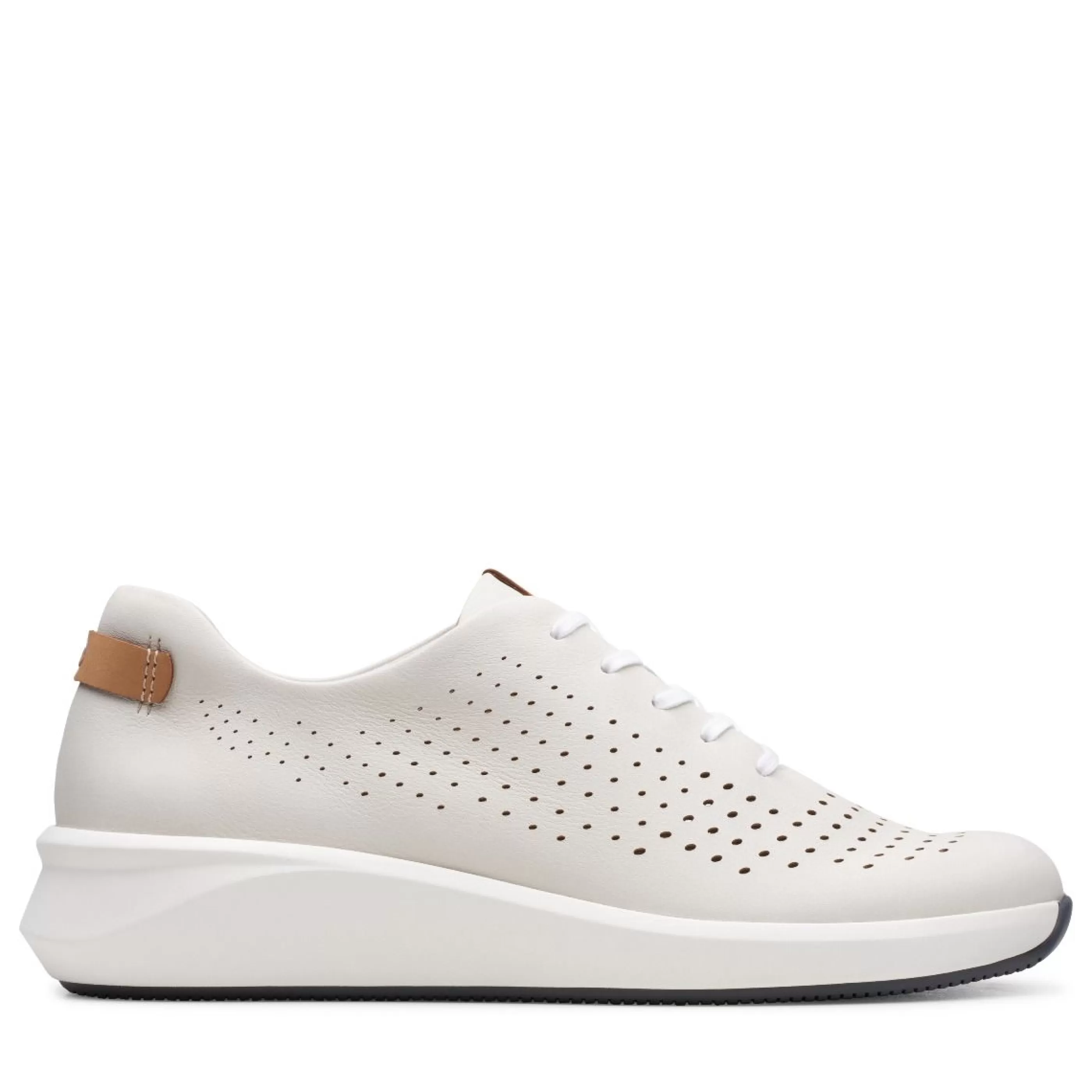 Discount Un Rio Tie White Nubuck Leather Sneaker Women Walking