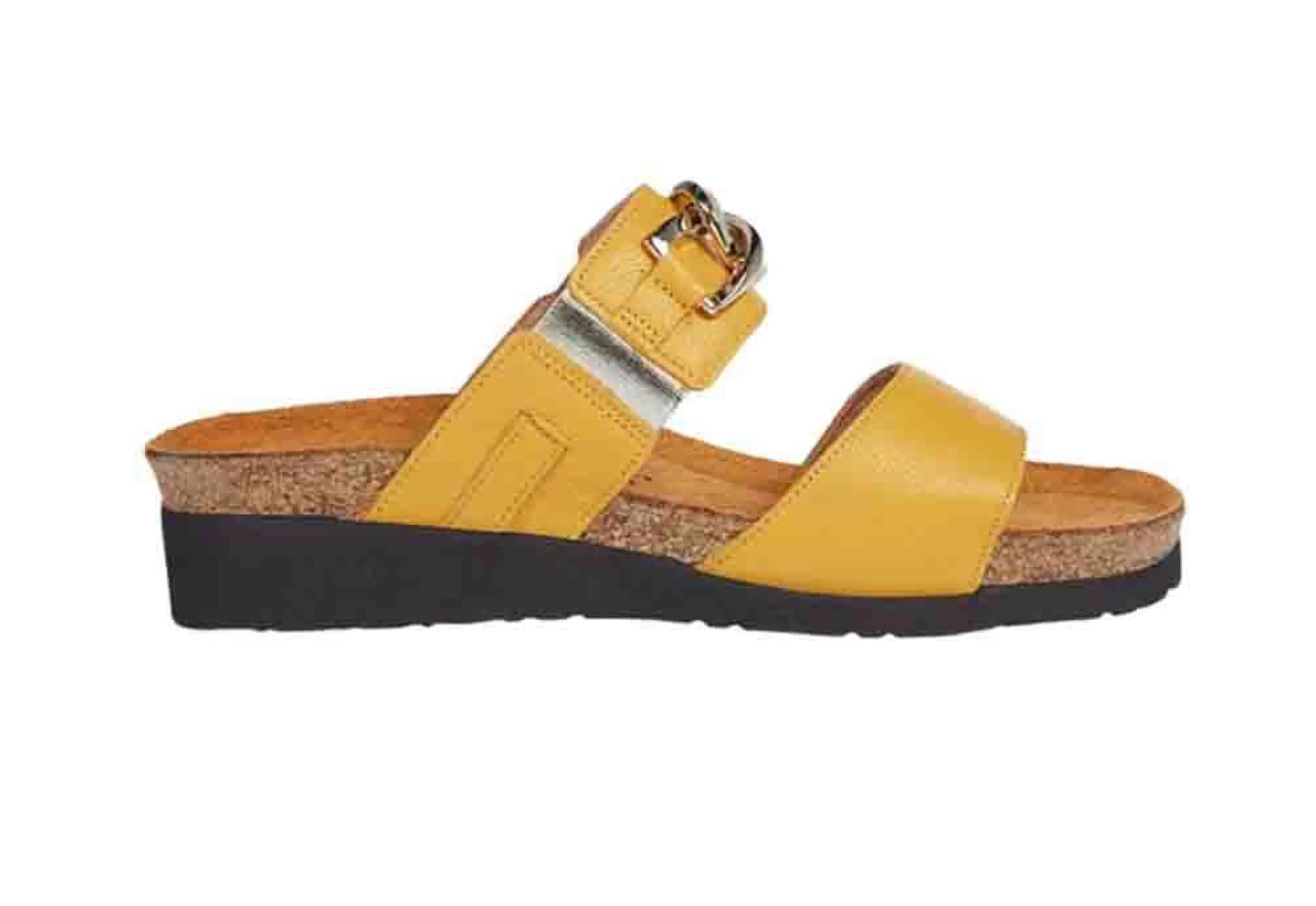 Store Victoria Marigold Yellow Leather Embellished Slide Sandal Women Slide