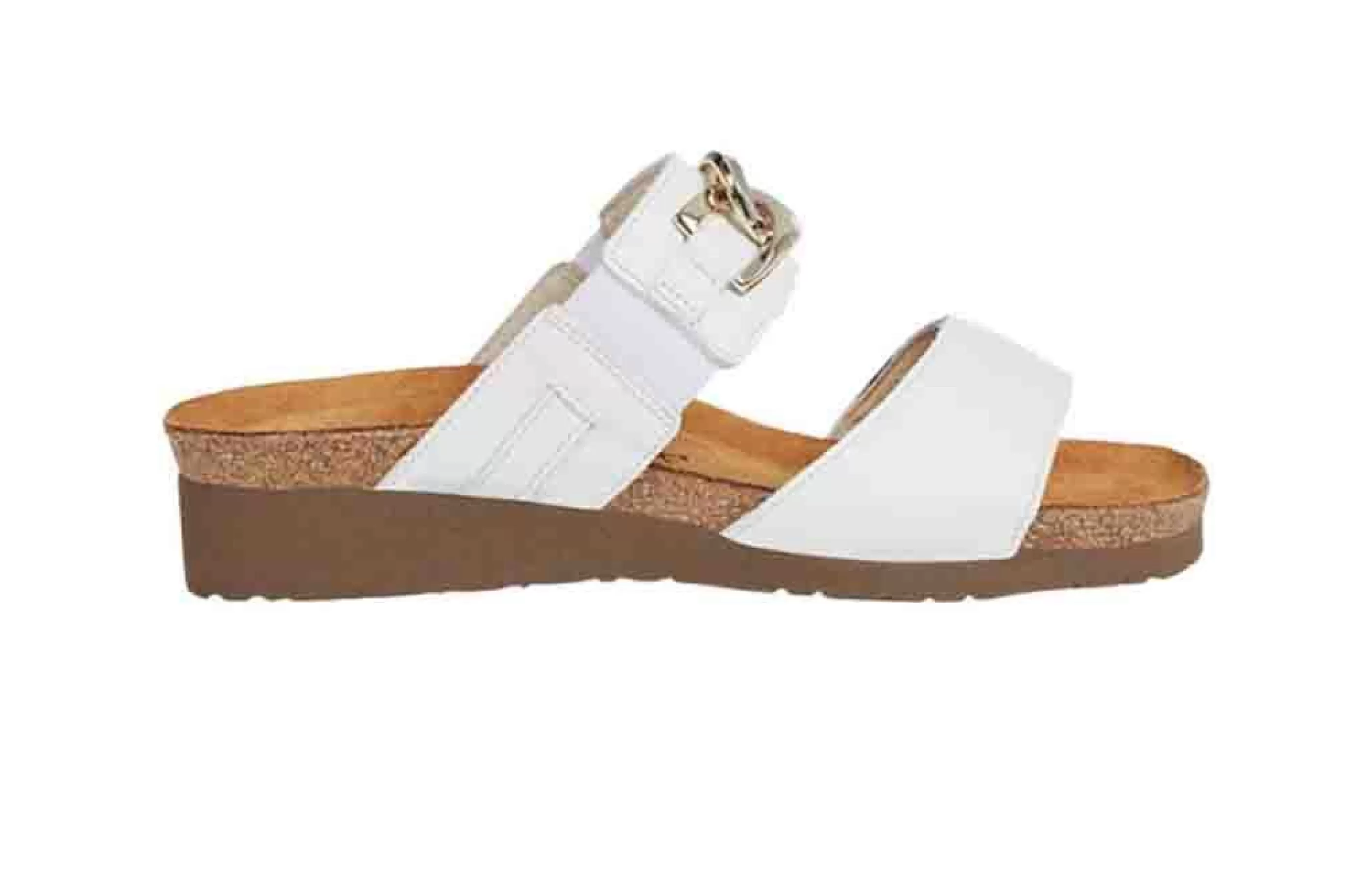 New Victoria White Leather Embellished Slide Sandal Women Slide