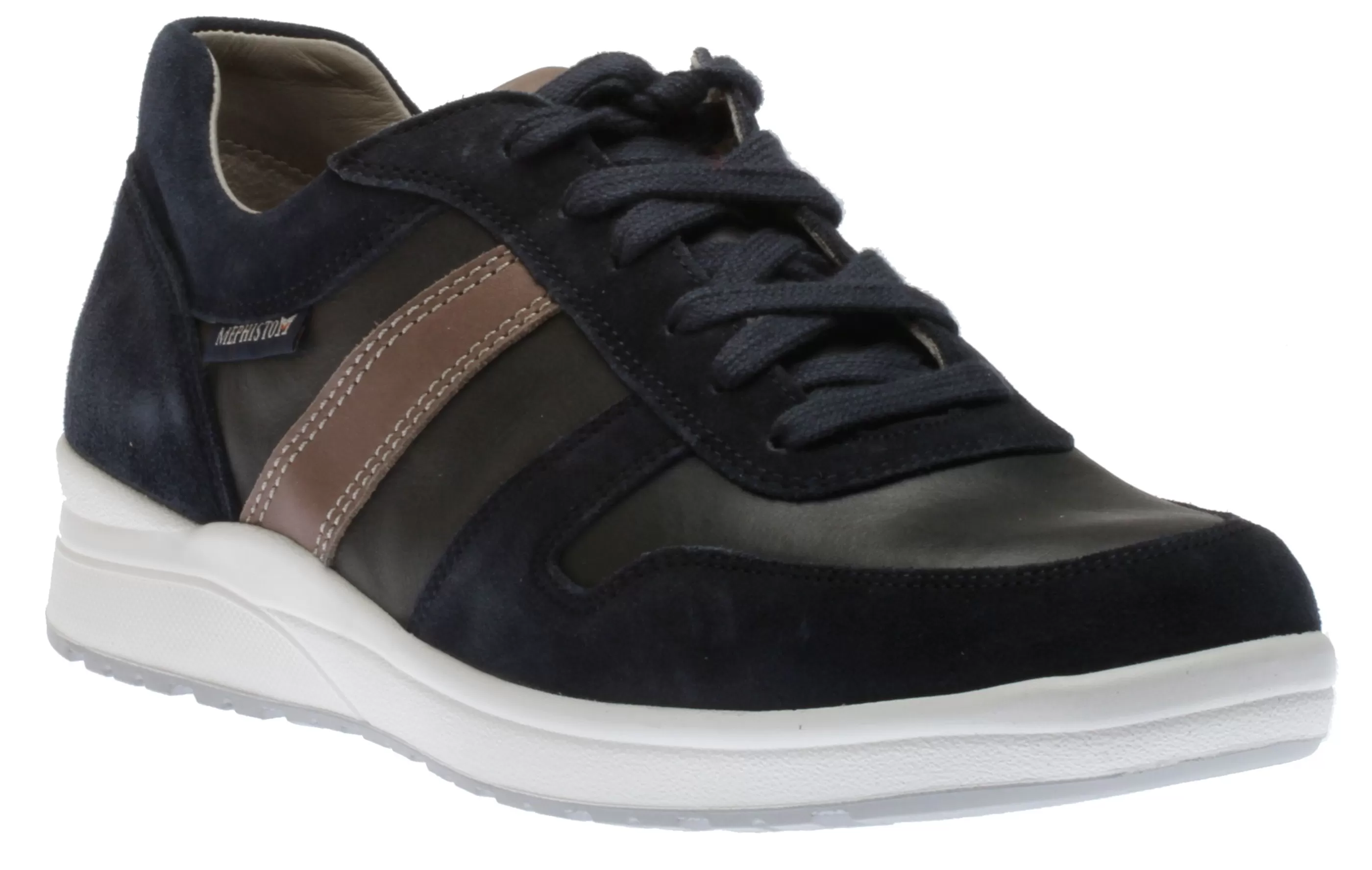 Shop Vito Velsp Mulberry Leather Lace-Up Sneaker Men Walking