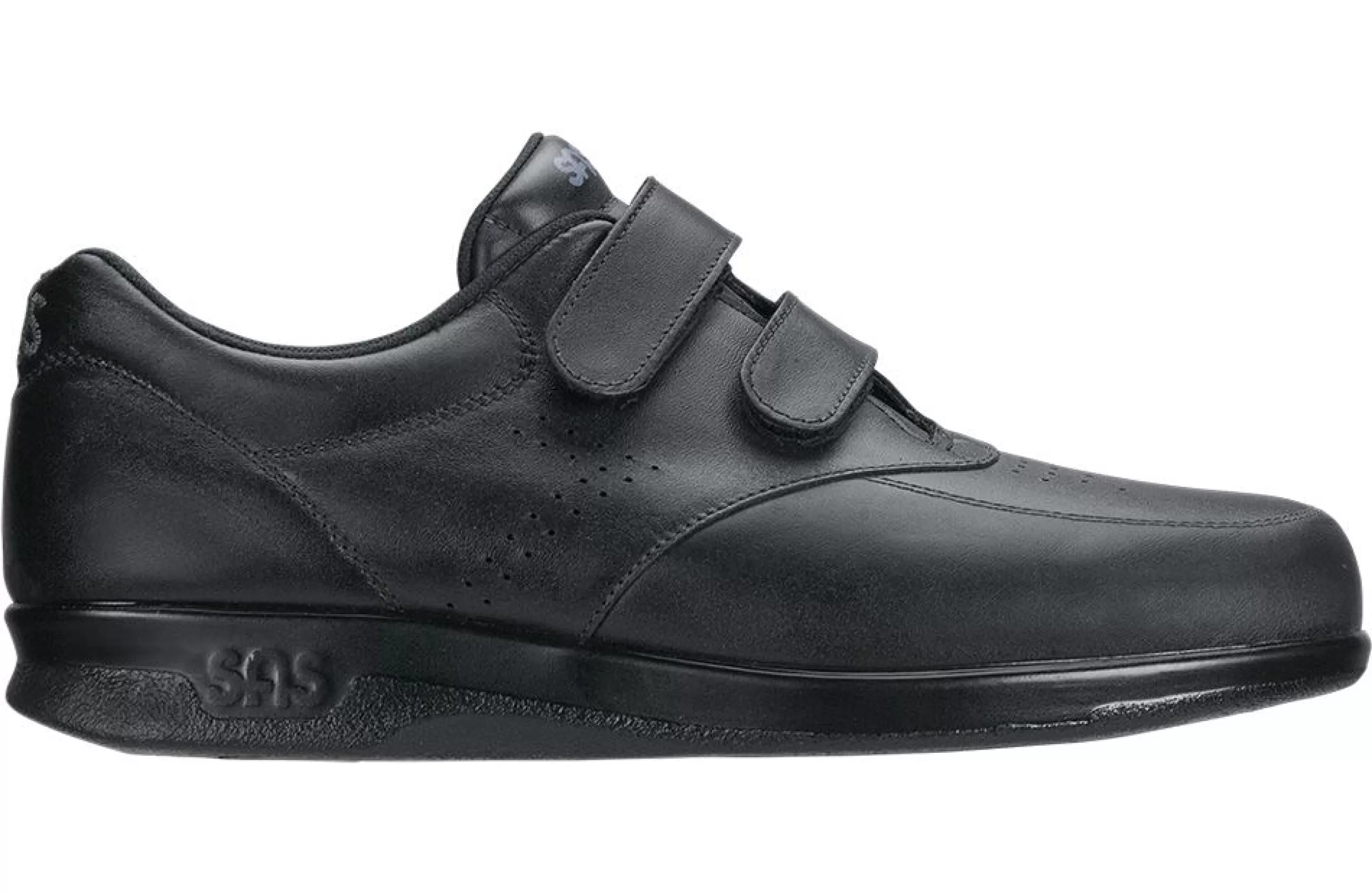 Discount Vto Black Leather Velcro Walking Shoe Men Walking