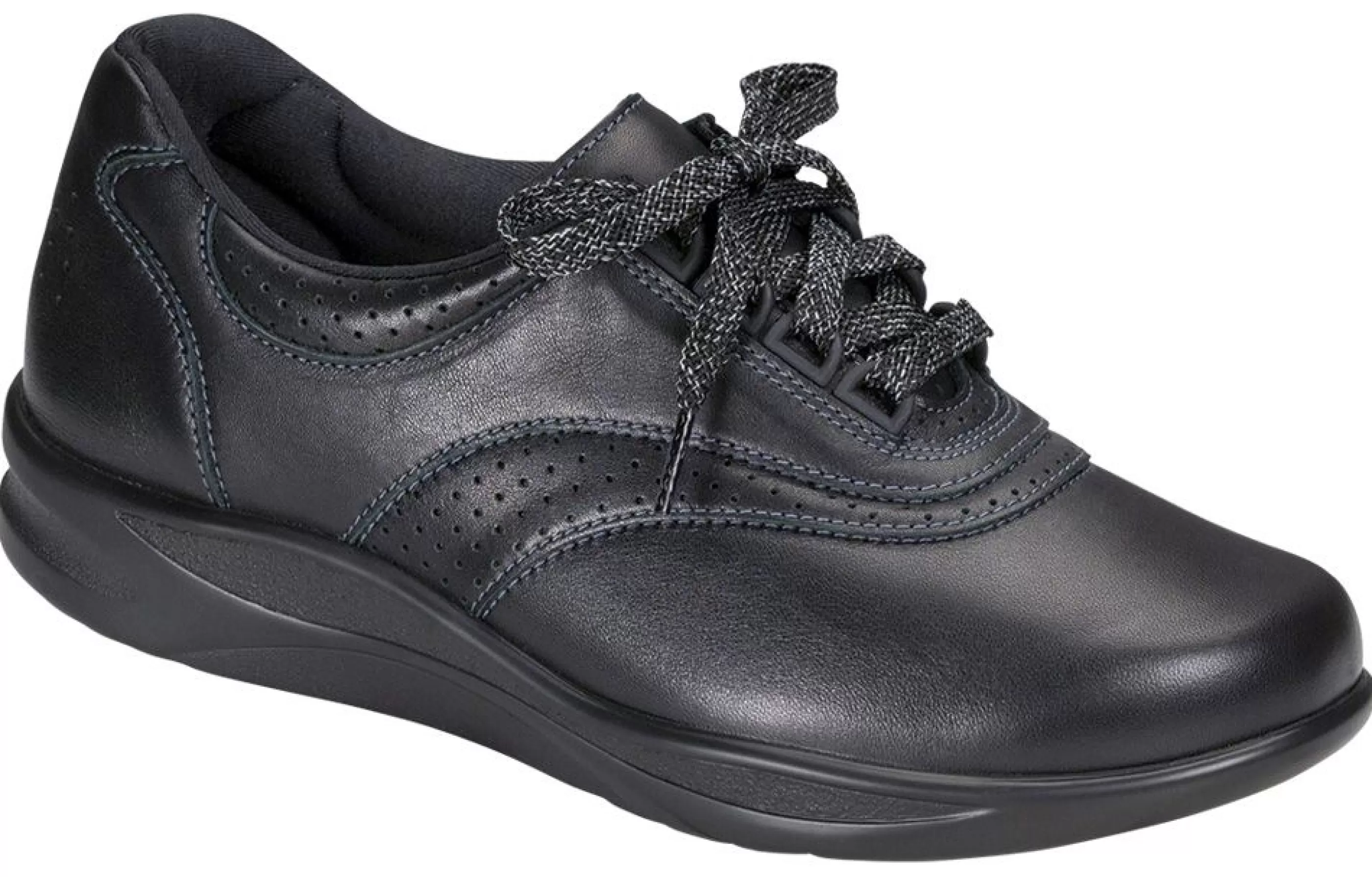 Online Walk Easy Black Leather Walking Shoe Women Walking