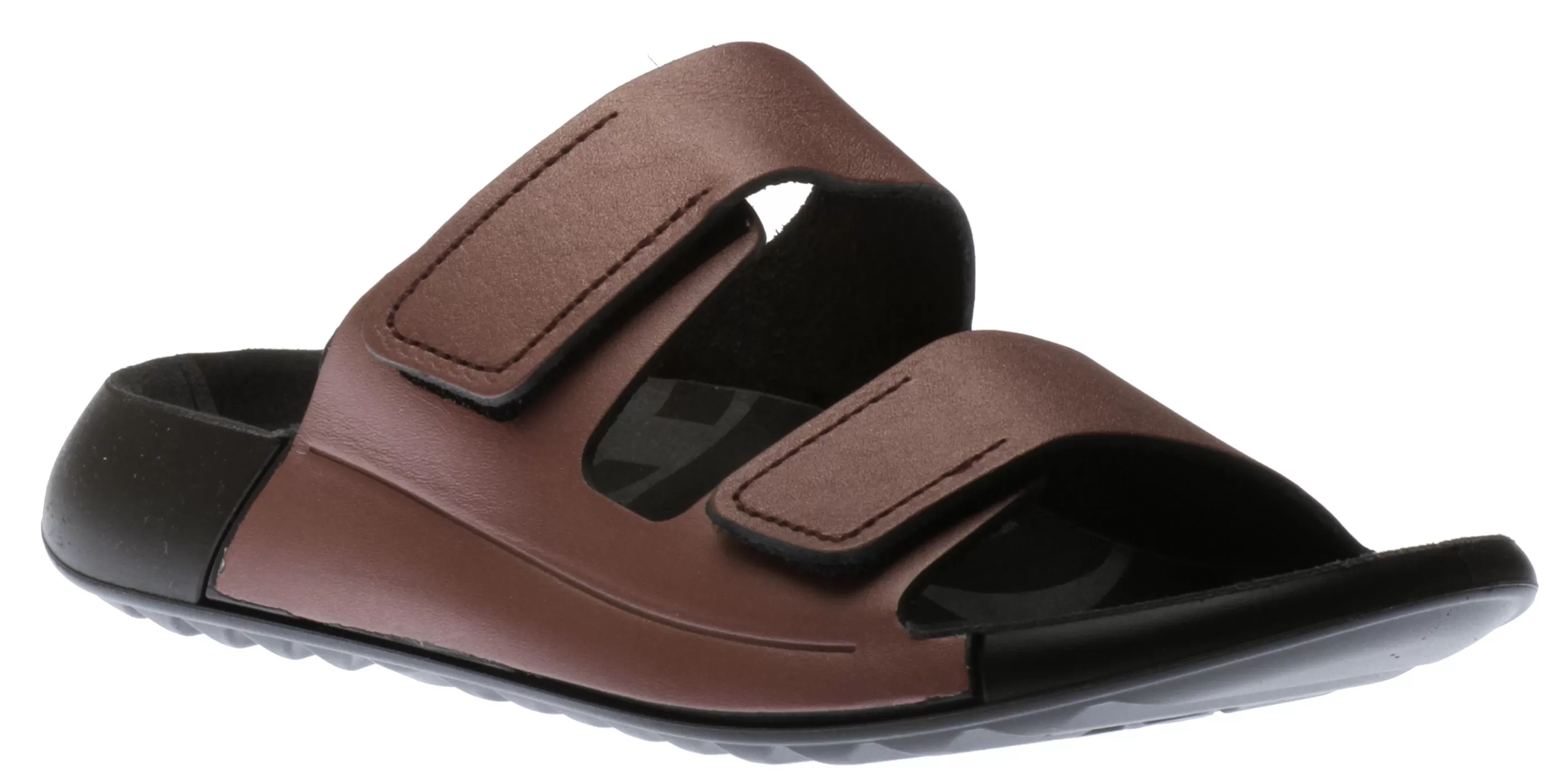 Fashion Women's 2Nd Cozmo Woodrose Leather Double Strap Slide Sandal Women Slipper