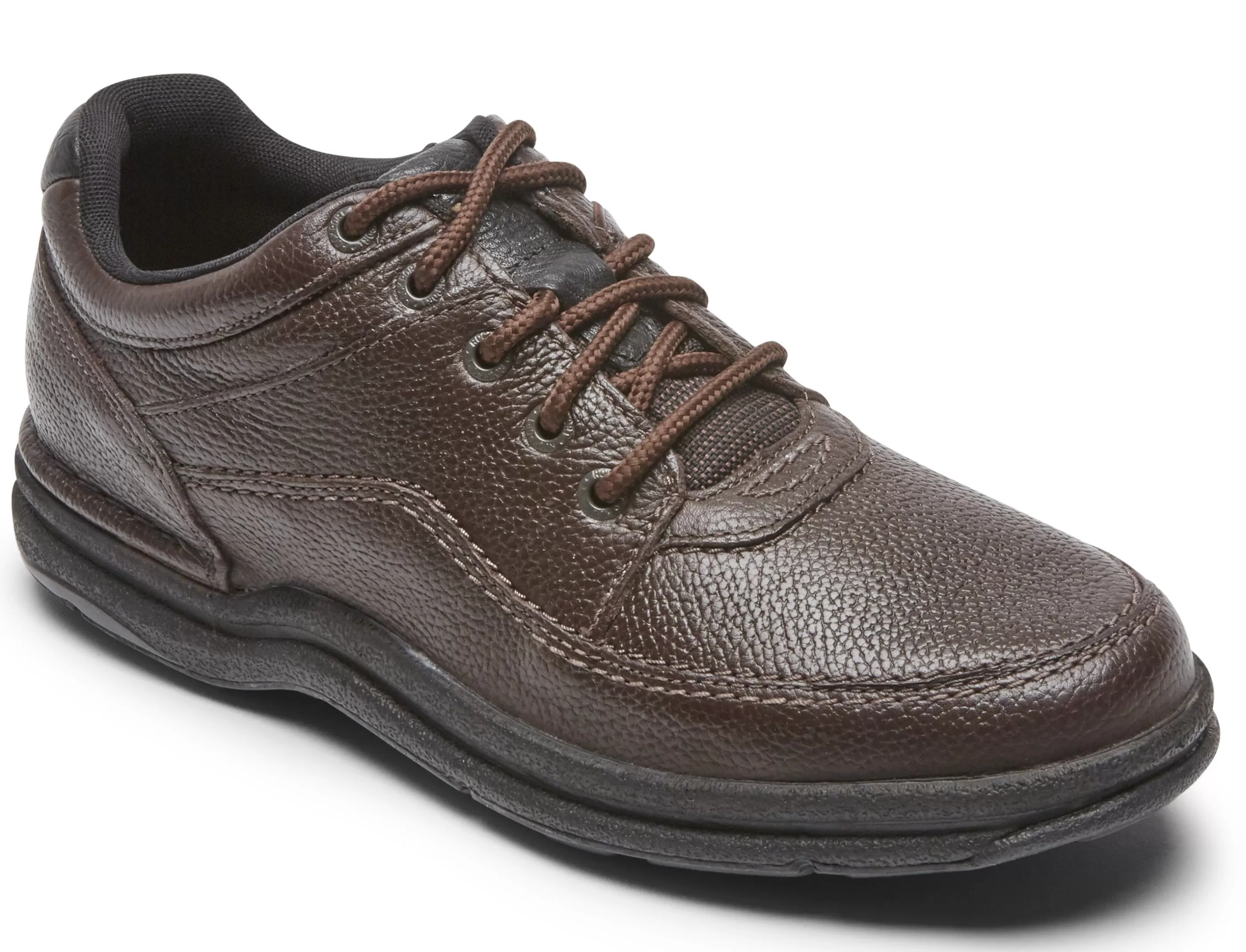 Sale World Tour Classic Brown Leather Lace-Up Walking Shoe Men Walking