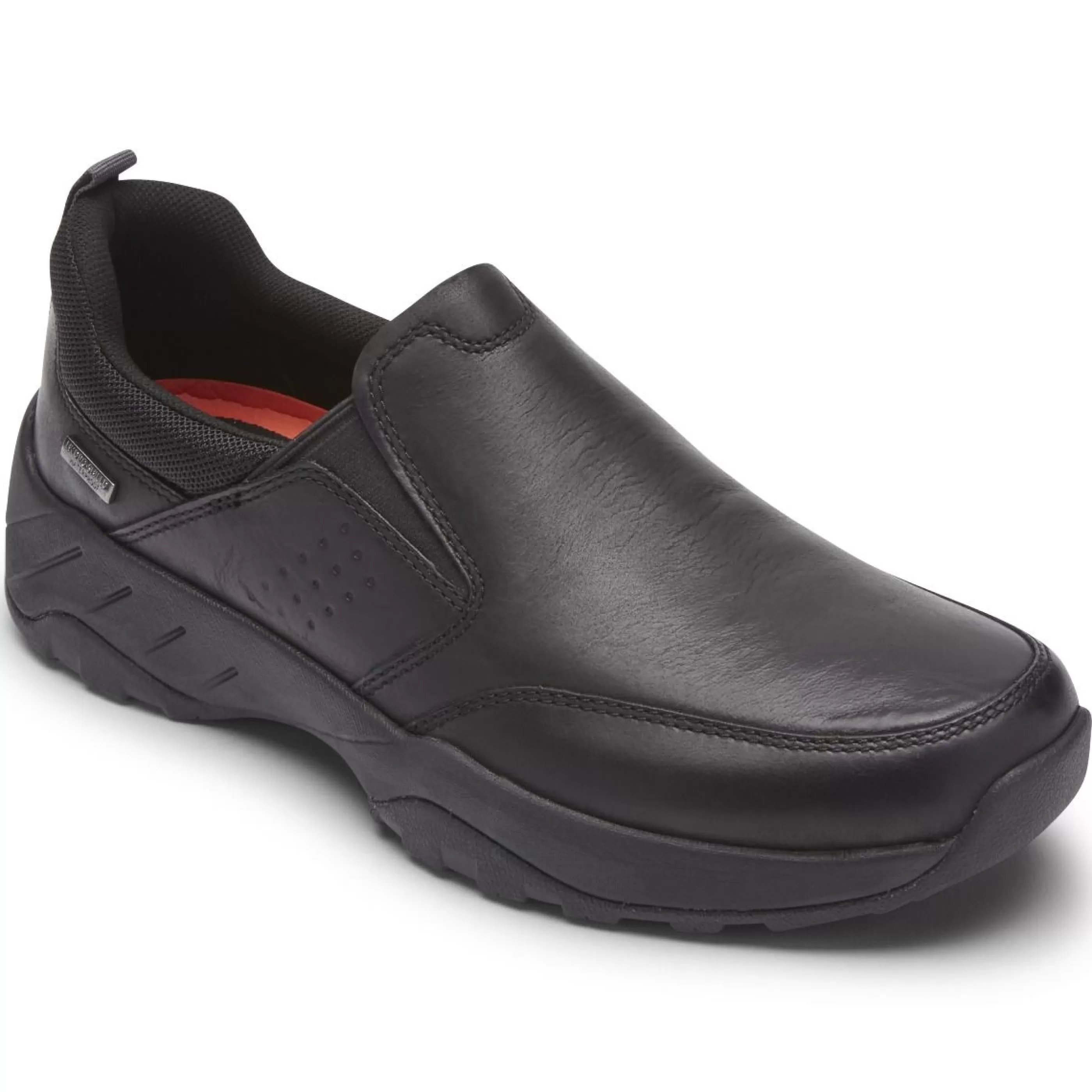 Sale Xcs Spruce Peak Black Waterproof Leather Slip-On Shoe Men Walking