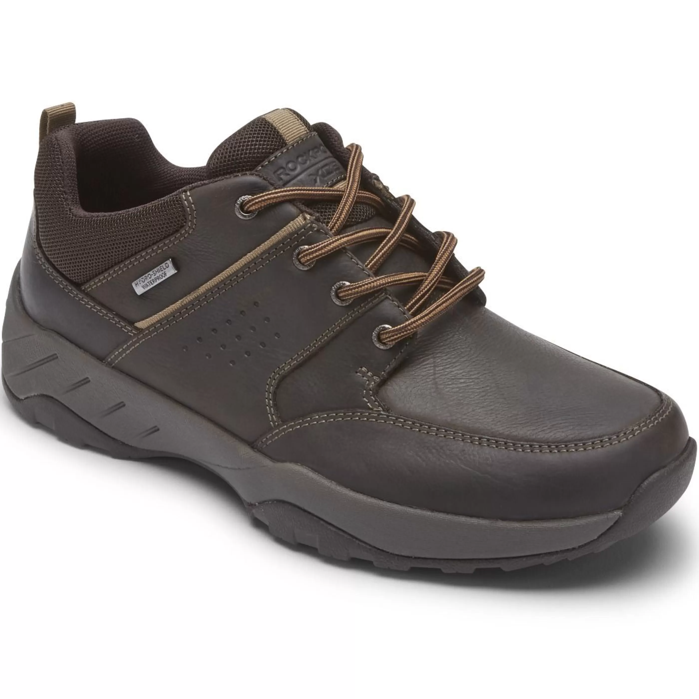 Sale Xcs Spruce Peak Brown Waterproof Leather Lace-Up Walking Shoe Men Walking