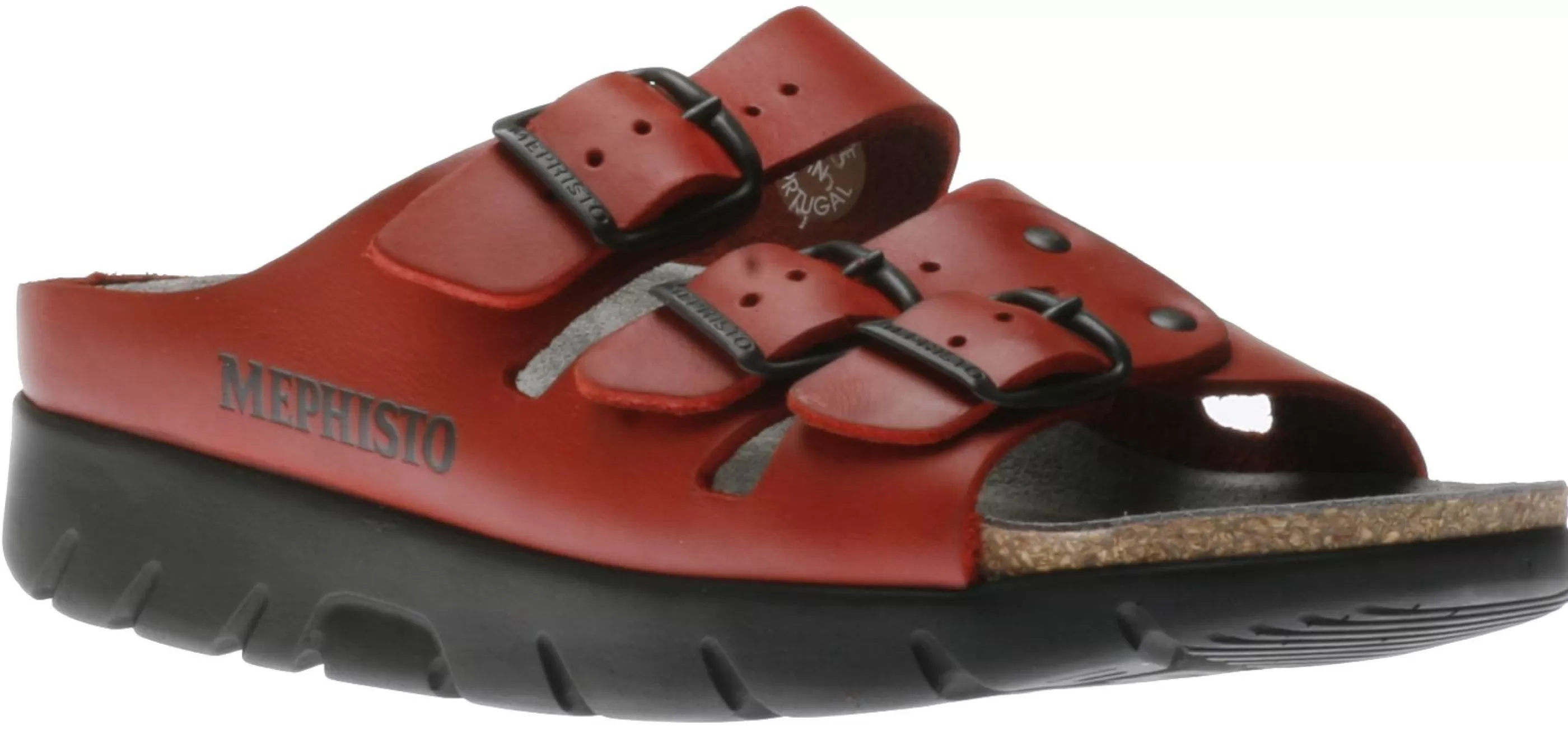 Shop Zach Red Leather Slide Sandal Women Slide