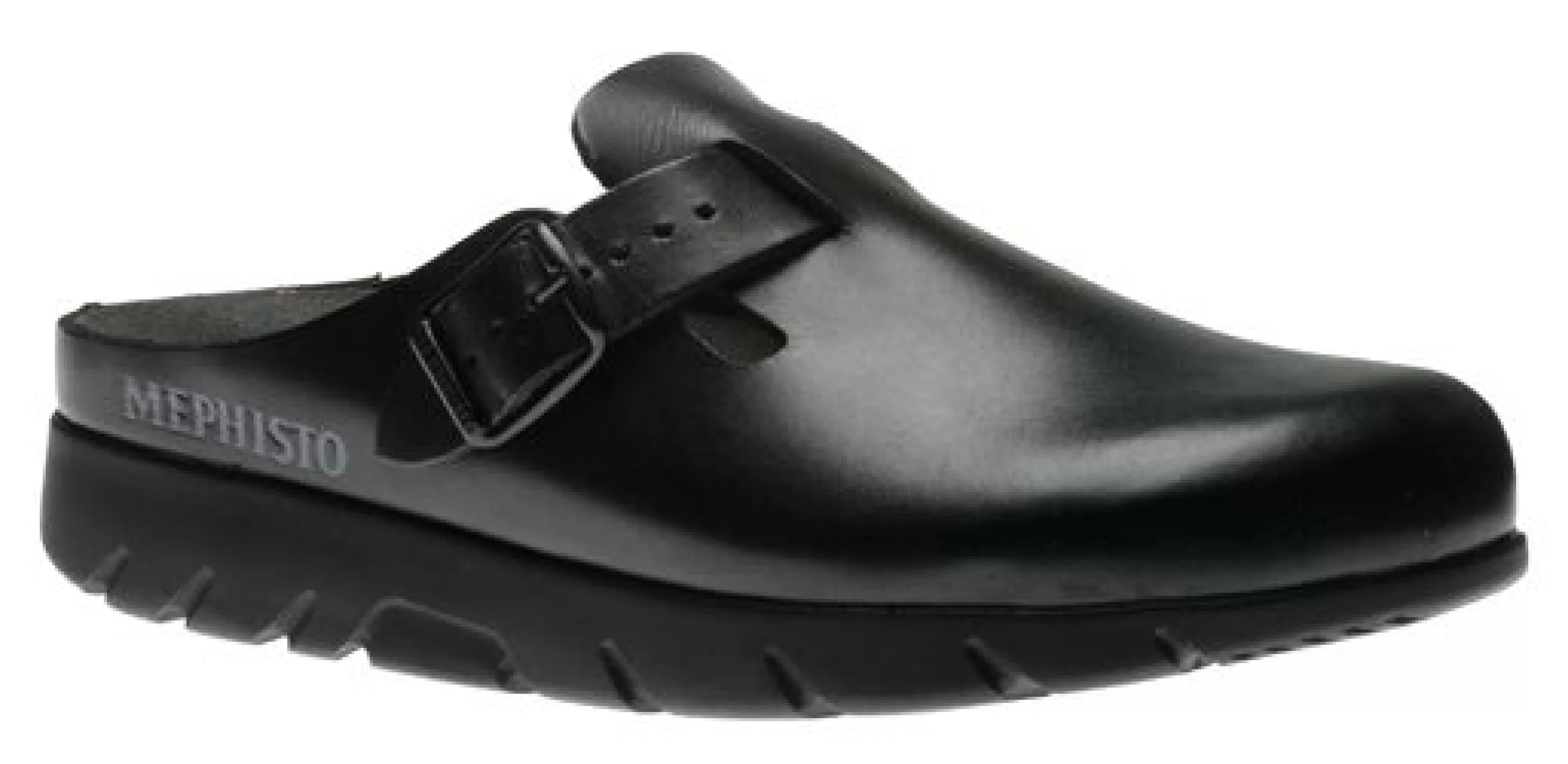 Cheap Zaverio Unisex Black Leather Clog Men Clog