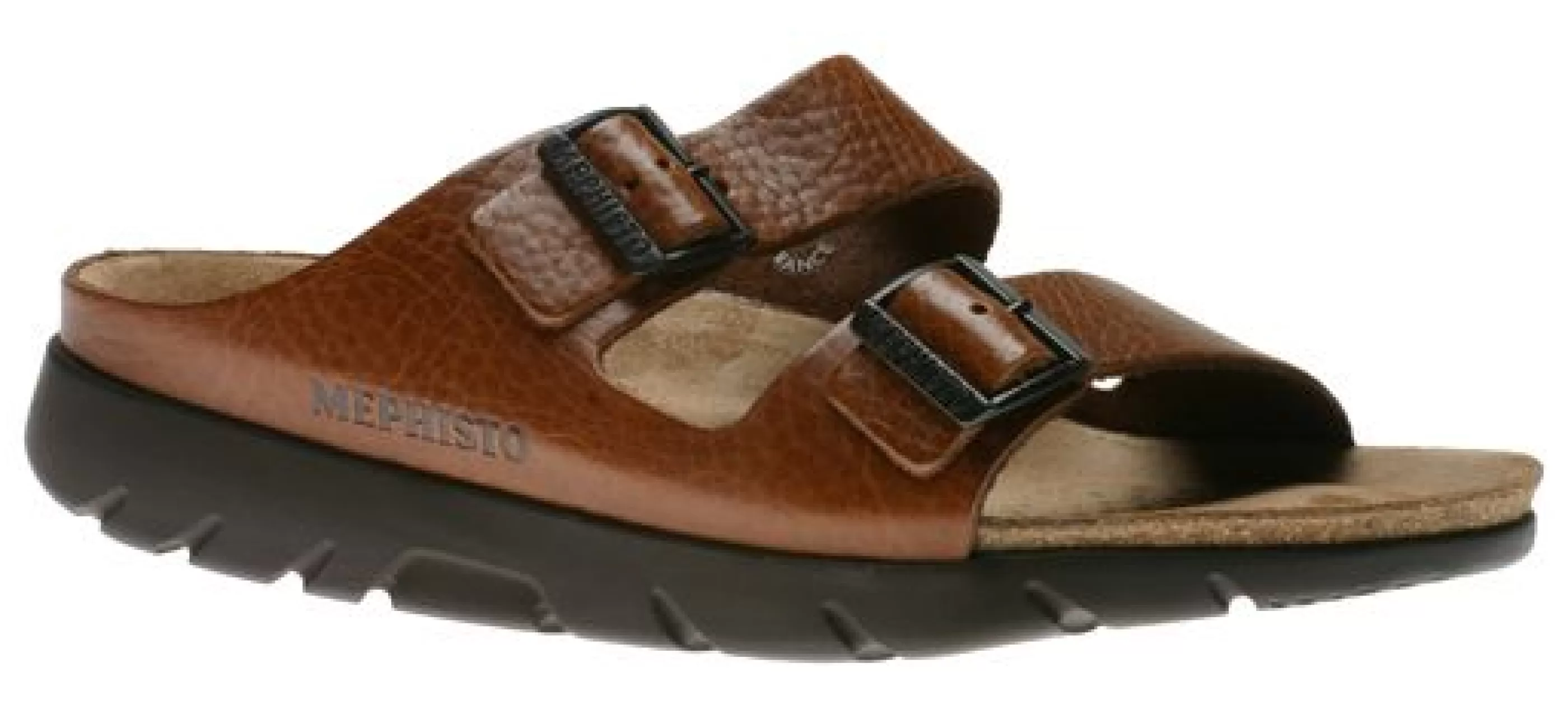 Cheap Zonder Desert Brown Leather Slide Sandal Men Slide